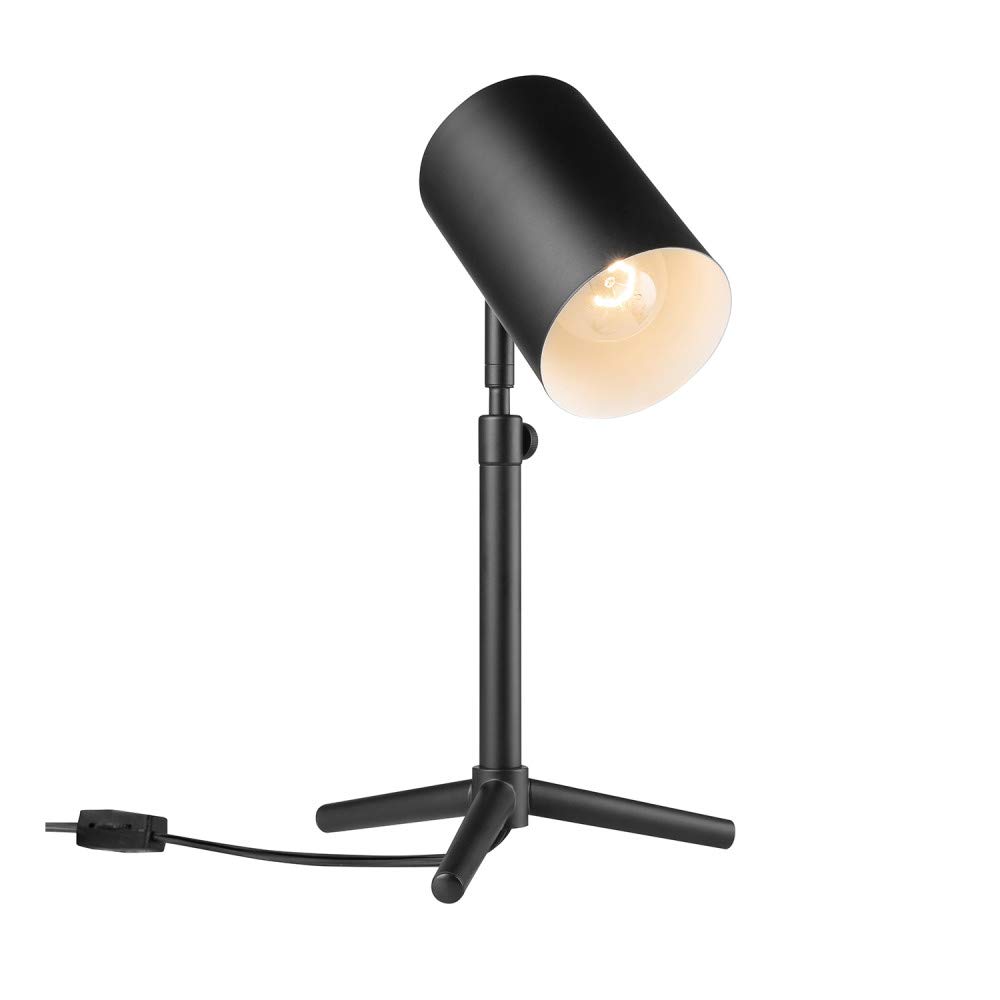 Globe Electric 52899 18-Inch Adjustable Desk Lamp with 1-Light, Pratt Style in Black - Perfect for Home Office, Study, Reading & Workspace Lighting