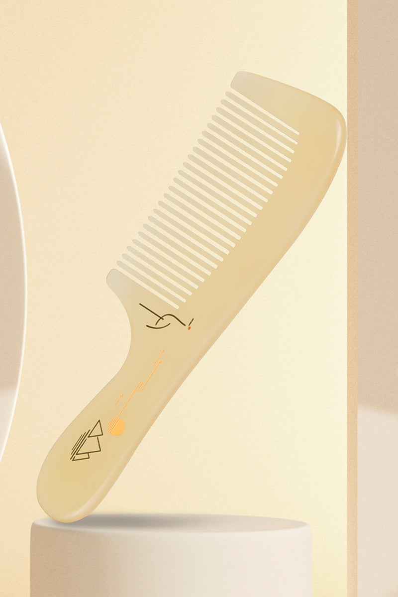 Premium Horn Hair Comb for Smooth Detangling & Styling - Perfect for Daily Hair Care & Salon Use