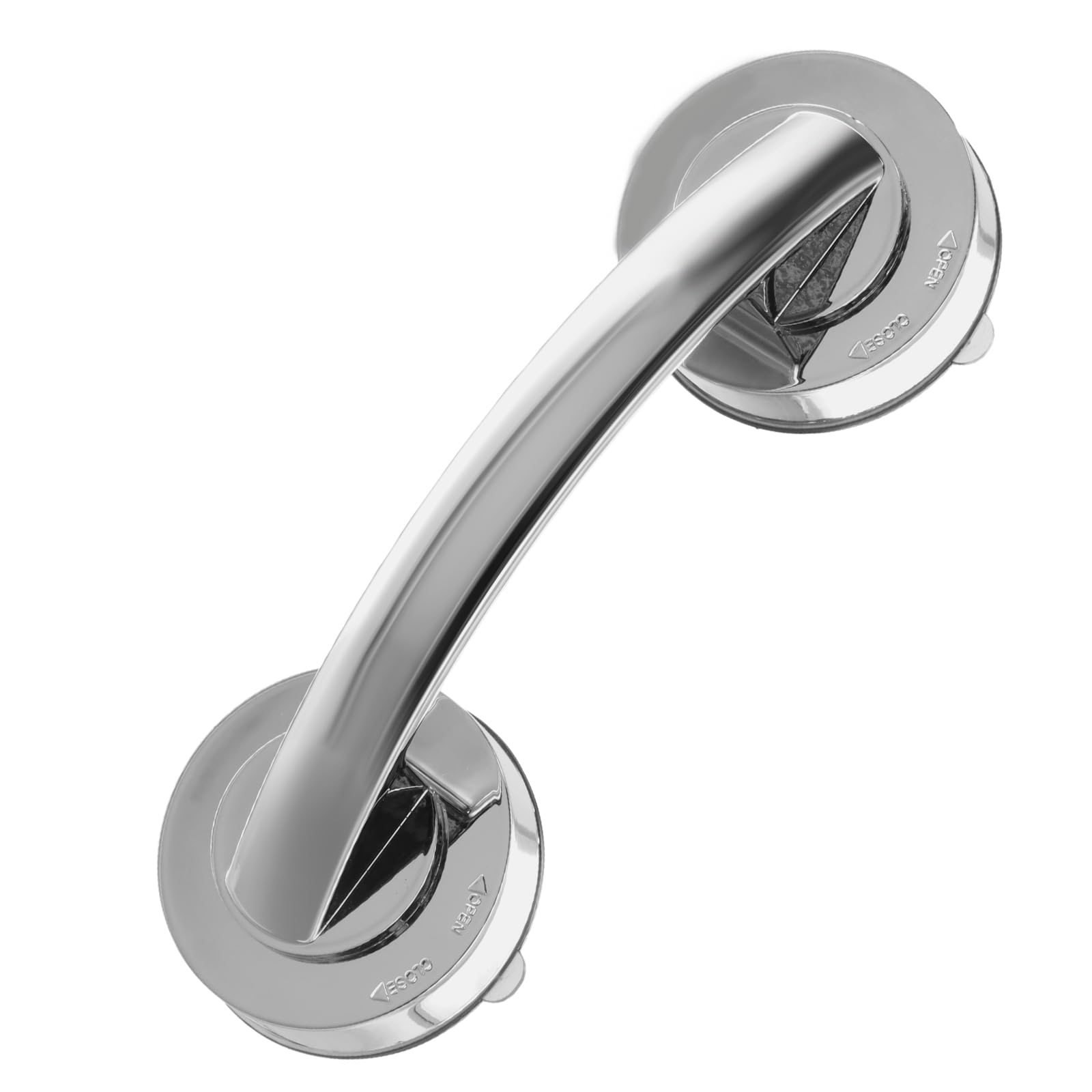 1 Pack Non-Slip Suction Cup Door Handle 19.2 x 6.3cm, No Drill Shower Grab Bar, Portable Bathroom Handle for Elderly & Disabled - Perfect for Shower, Bathtub, Cabinet, Mini Fridge & Kitchen (Silver) - Ideal for Safety, Accessibility & Home Organization