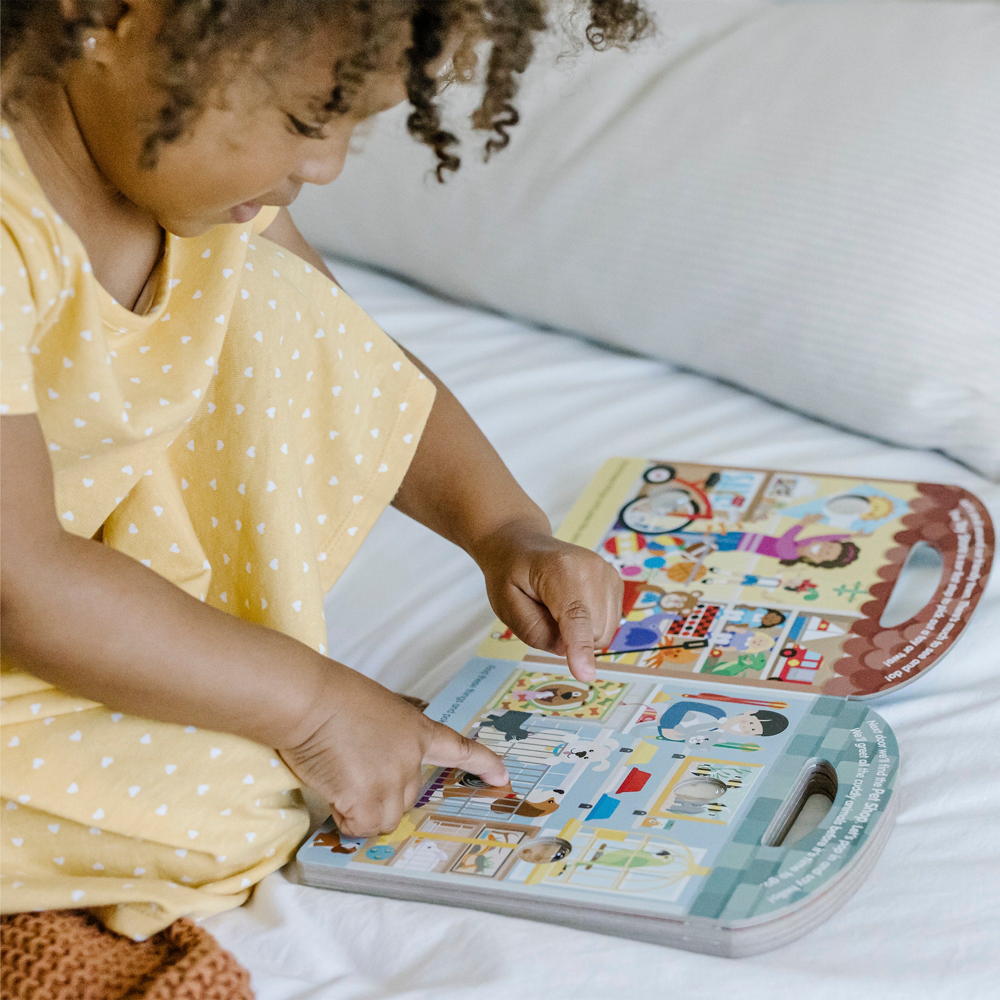 Poke a Dot: All Around Our Town Interactive Board Book with Handle – Fun Learning Activity for Toddlers & Preschoolers at Home or Travel