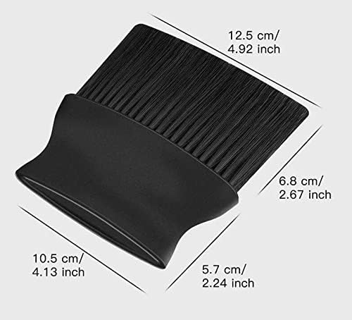 Professional Barber Neck Duster Brush for Hair Cutting - Soft Bristle Neck Cleaning Brush for Salon & Home Use - Black Barber Tool for Stylists & DIY Haircuts - Perfect for Removing Hair Clippings After Trims