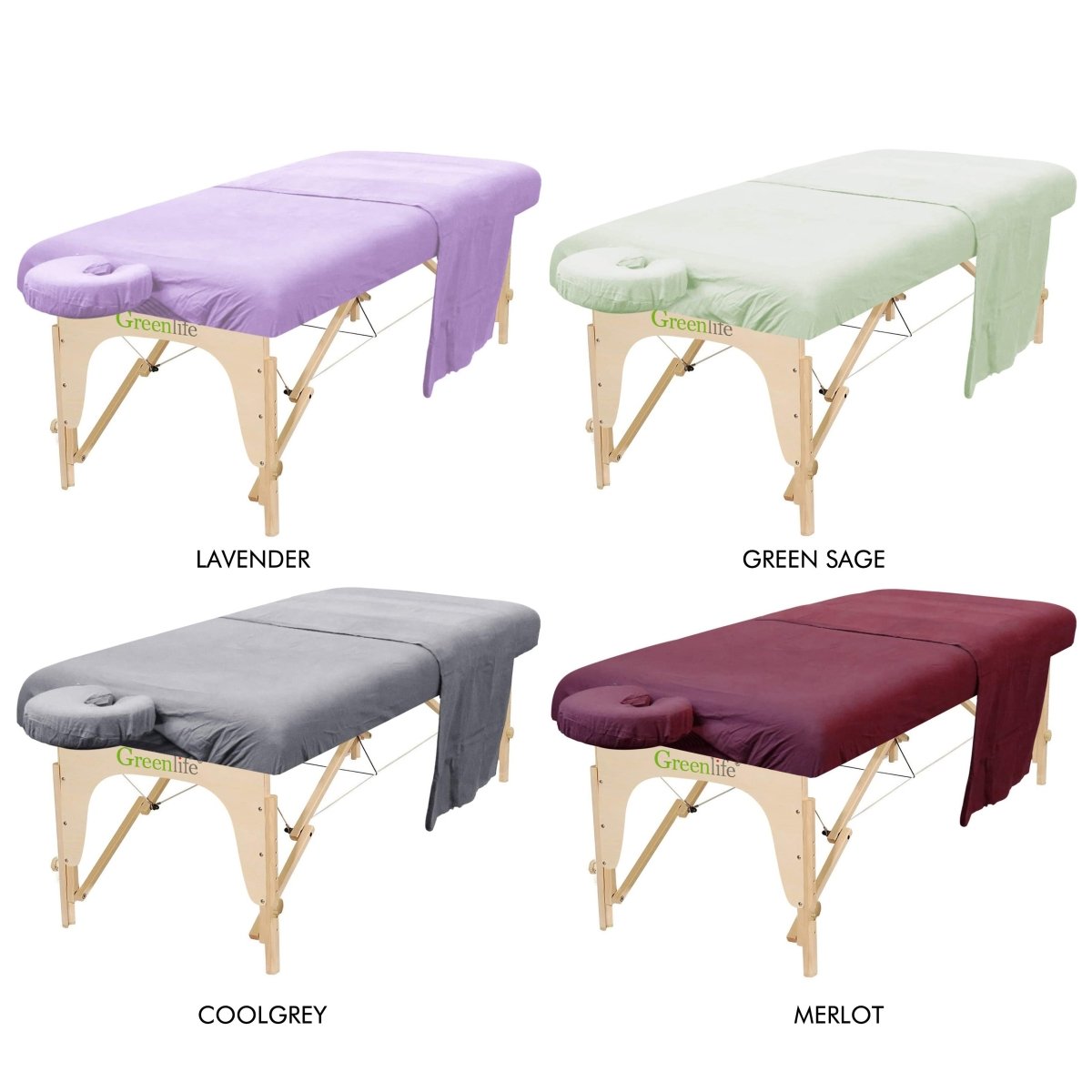 3-Piece Flannel Massage Table Sheet Set - Soft & Durable for Spa, Salon, and Home Massage Therapy Use