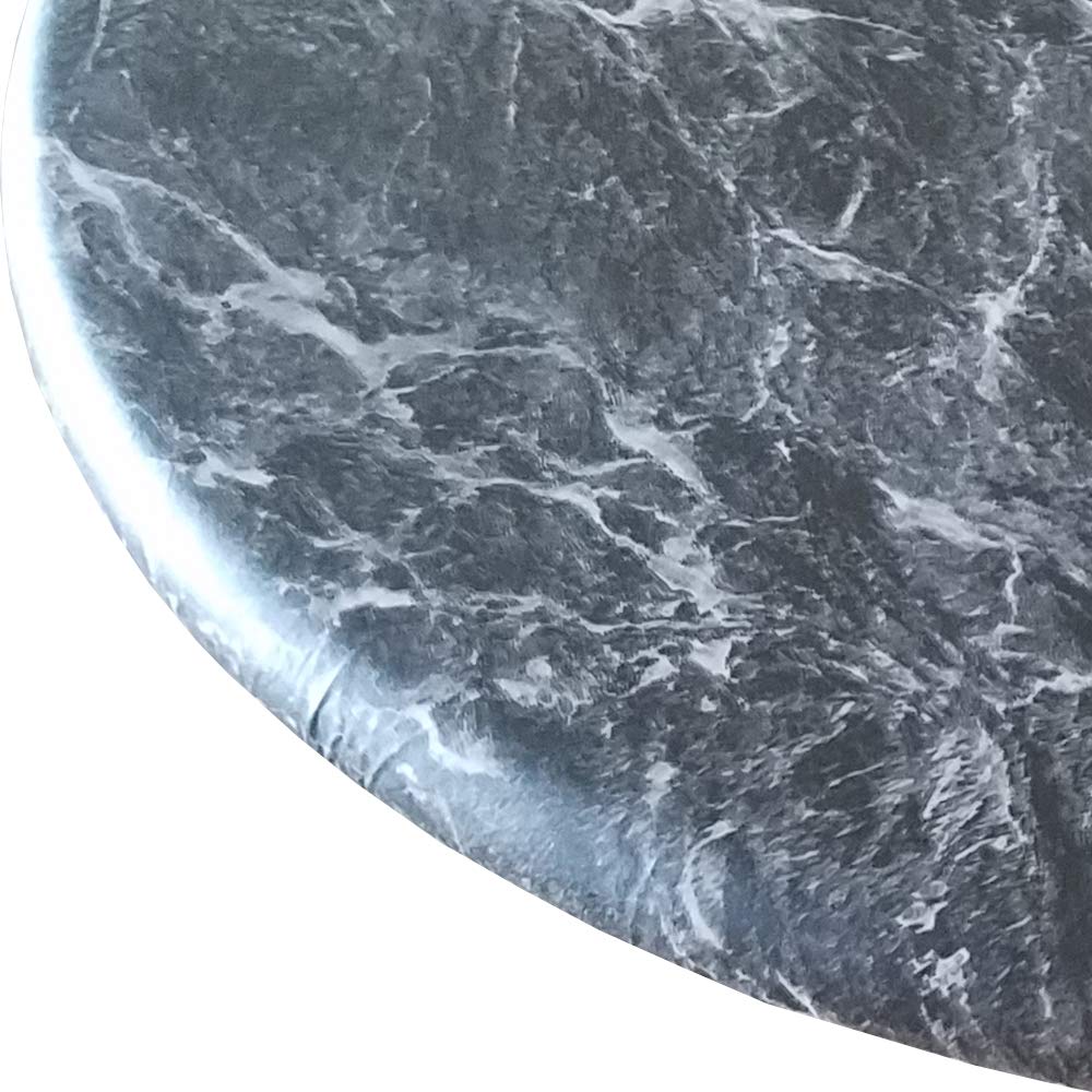 SEO-Optimized Marble Look Fitted Vinyl Tablecloth - Florentine Marble Black for Dining, Parties, and Events