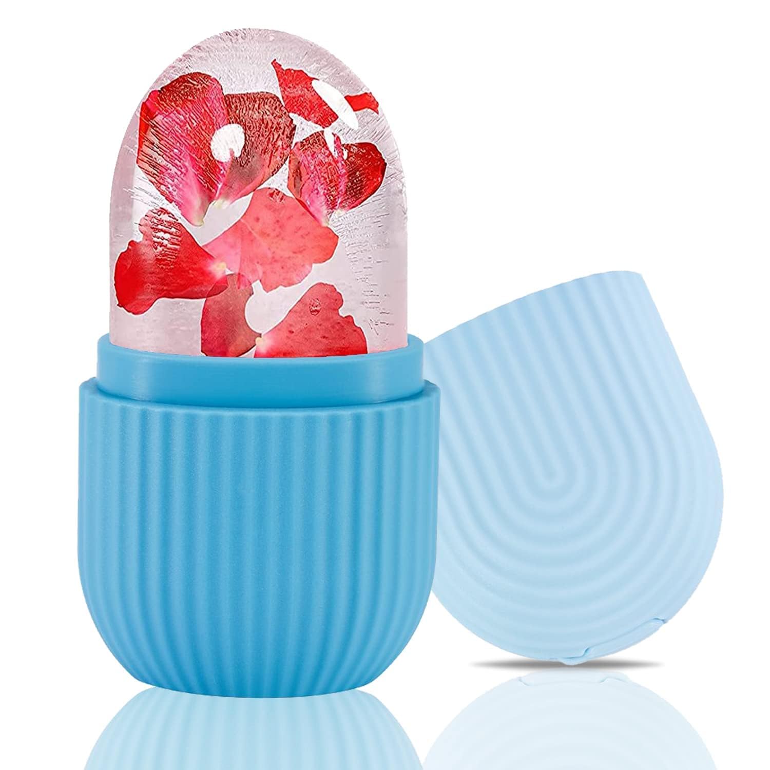 Ultra Soft Cloudzy Exfoliating Bath Gloves & Sponge Set with Ice Roller - Dead Skin Remover for Face & Body - Perfect for Spa Day, Skincare Routine & Relaxing Bath Time
