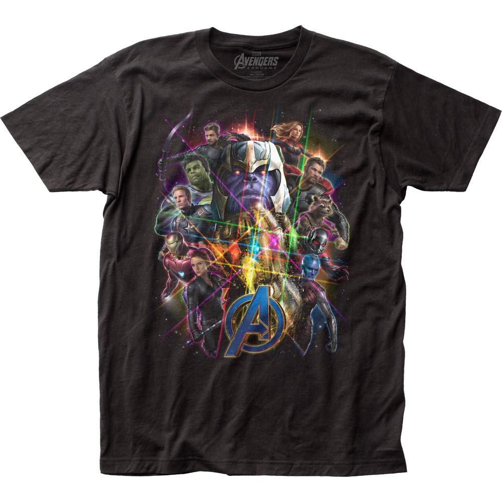 Avengers: Endgame Fitted Jersey T-Shirt - Official Marvel Superhero Tee for Men & Women - Perfect for Cosplay, Movie Nights & Comic Con Events