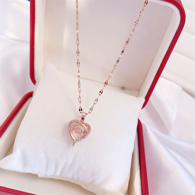 Valentine's Day Gift for Her - Elegant Diamond Perfume Bottle Pendant Necklace, Women's Fashion Jewelry, Perfect for Anniversary, Date Night, and Special Occasions