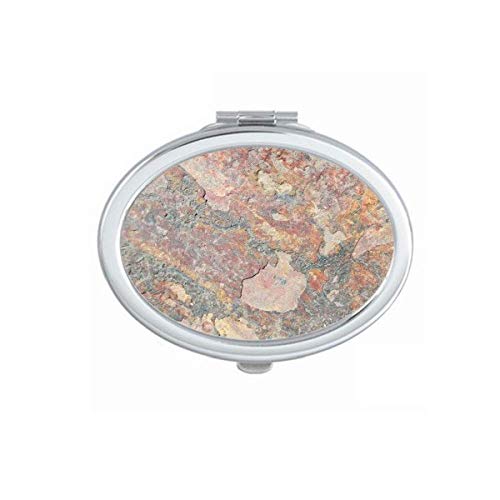 DIYthinker Rusty Rough Iron Texture Rust Mirror - Portable Foldable Double-Sided Makeup Mirror for Travel, Vanity & Home Decor | Vintage Style Handheld Cosmetic Mirror