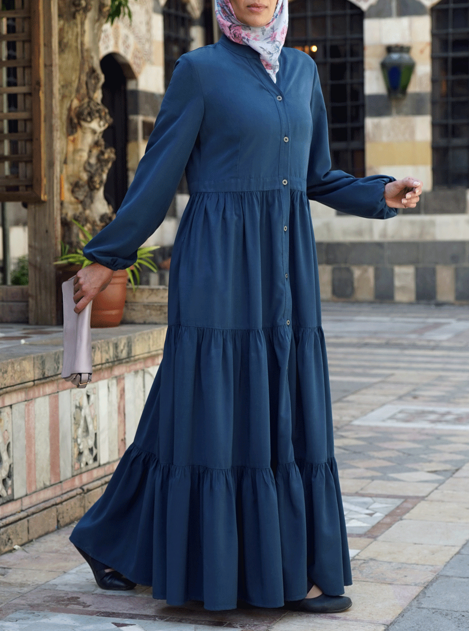 Elegant Ruffled Button-Down Maxi Dress for Women - Flowy Summer Beach Dress for Vacations, Weddings & Date Nights