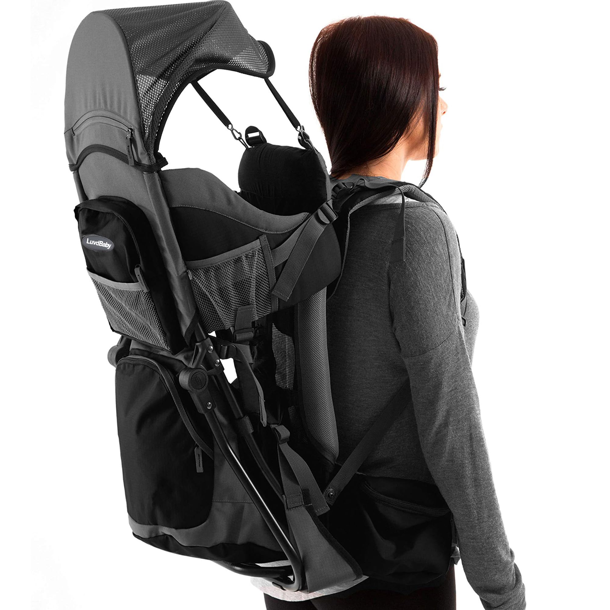Best Hiking Baby Carrier Backpack - Comfortable & Adjustable Toddler Backpack Carrier with Diaper Changing Pad, Insulated Pocket & Sun/Rain Hood - Perfect for Outdoor Adventures, Travel & Family Hiking