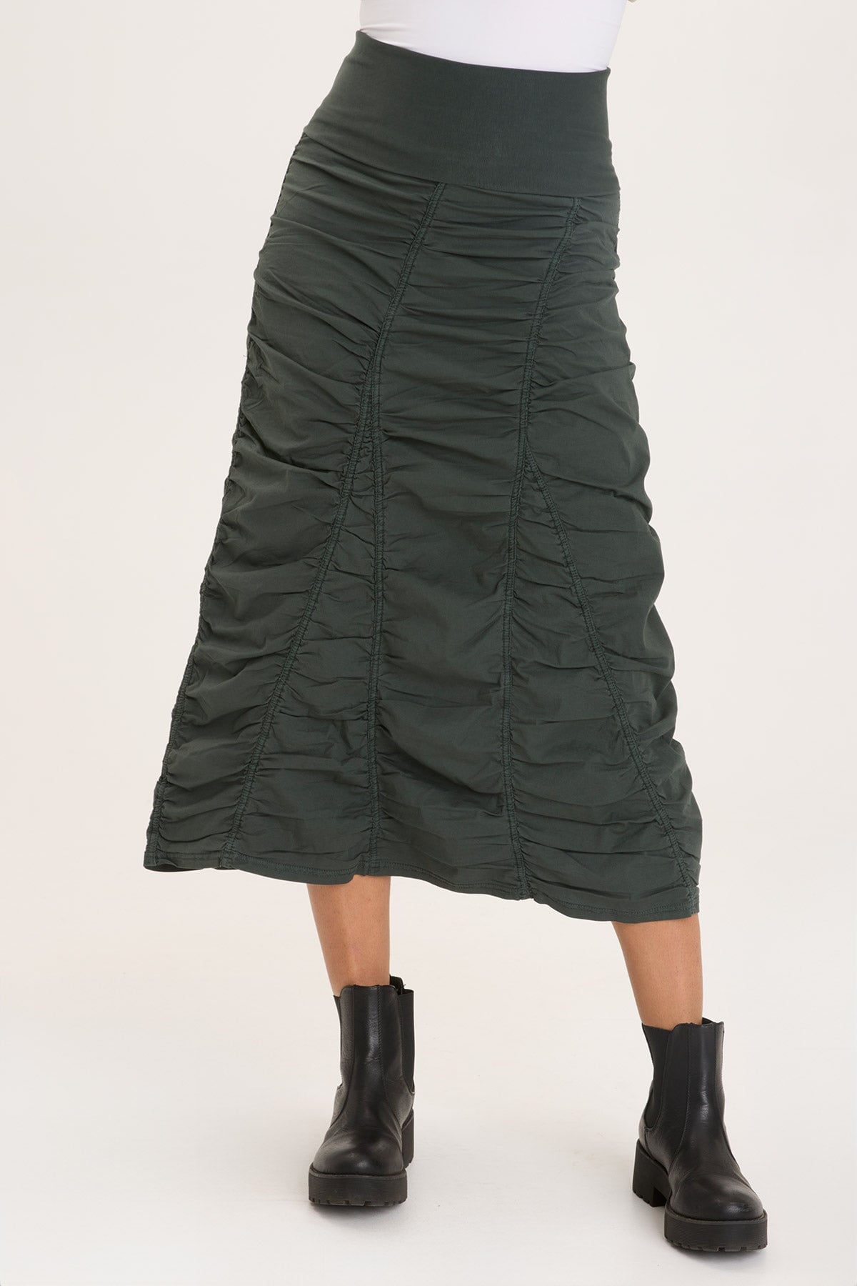 Gored Peasant Skirt for Women - Flowy Boho Midi Skirt with Elastic Waist | Perfect for Summer, Festivals & Casual Outfits