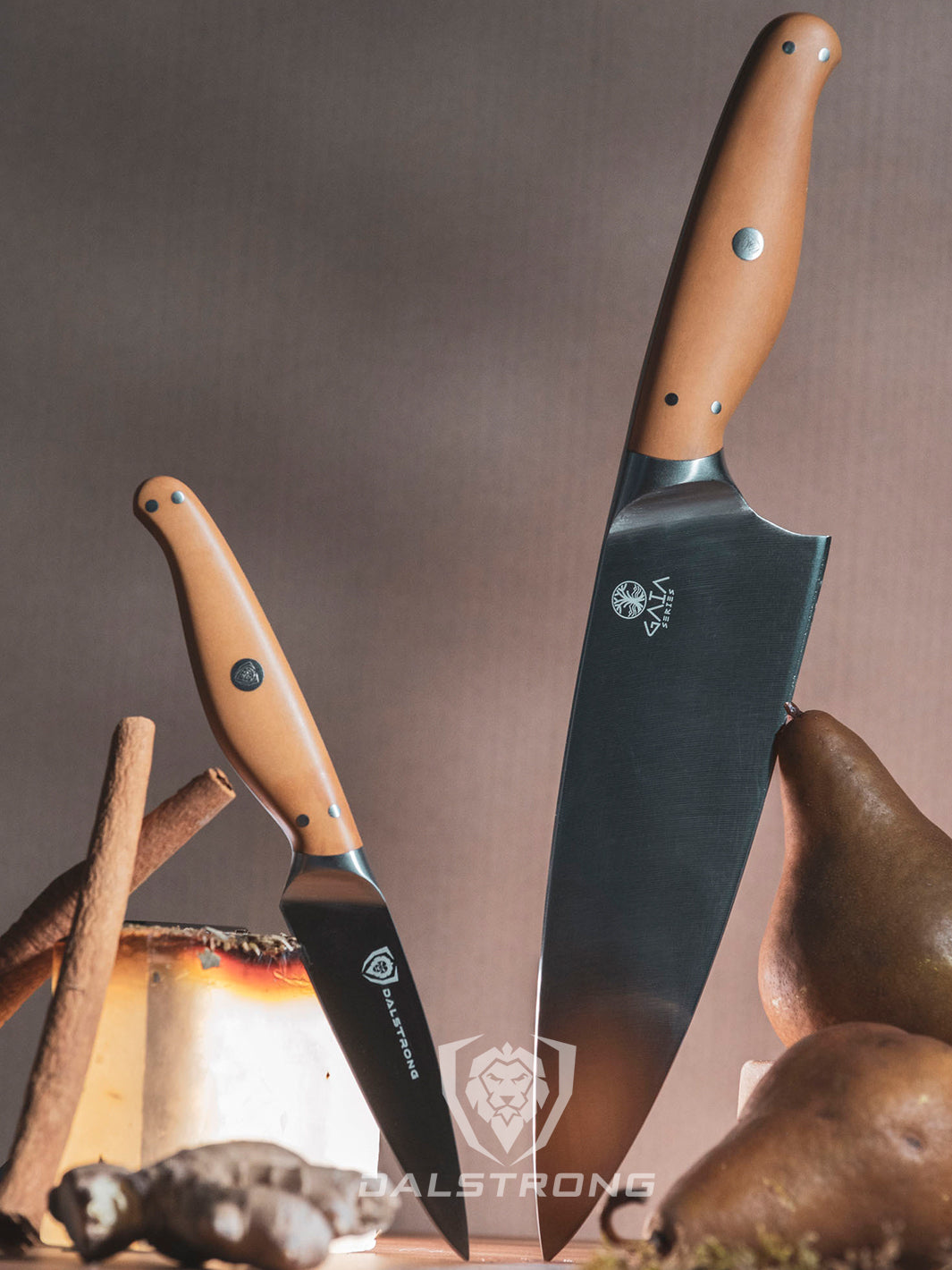 Premium 3-Piece Knife Set - Chef, Santoku & Paring Knives | High-Performance Kitchen Cutlery | Eco-Friendly & Sustainable Materials | Dalstrong Gaia Series | Perfect for Home Chefs & Professional Cooking