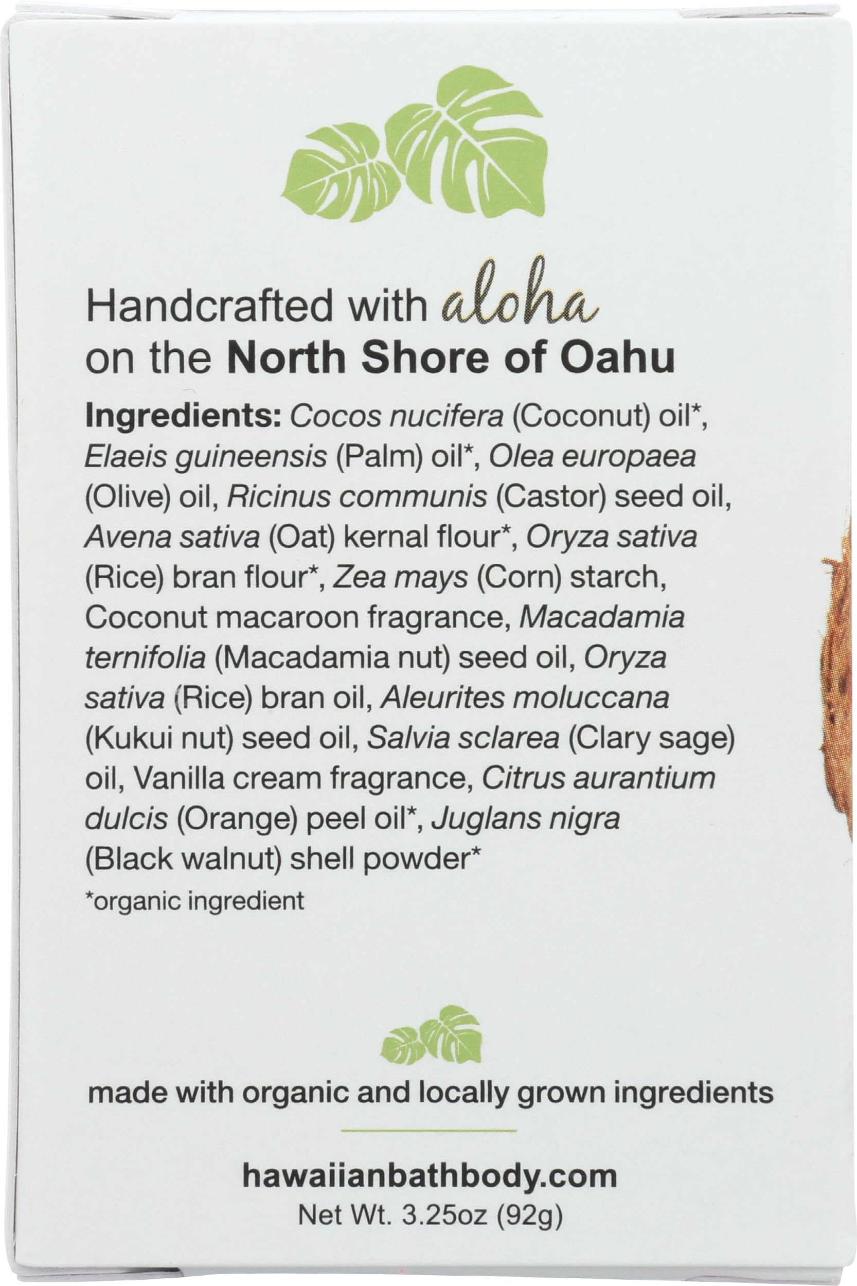 Hawaiian Bath & Body Coconut Cream Bar Soap - 3.25 oz | Moisturizing & Natural Coconut Scent | Perfect for Shower, Bath & Gift Sets