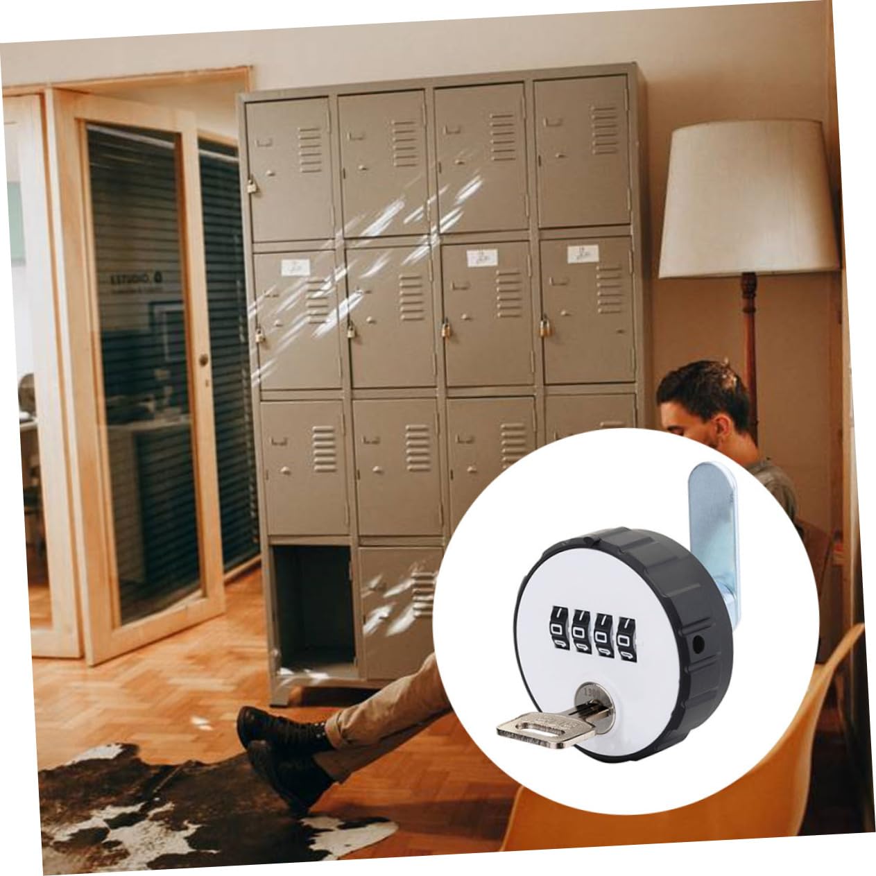 10-Piece Combination Cam Lock Set - Round Mechanical Cabinet & Drawer Lock with 4-Digit Number Padlock & Keyless 4-Code Security - Durable Engineering Plastic for File Cabinets, Keyboard Drawers & Adult Storage Solutions - Perfect for Home, Office & Workshop Organization