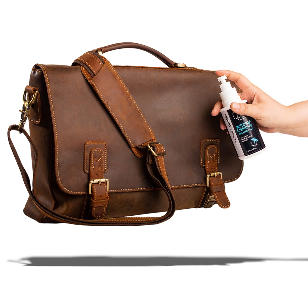 VALENTINO GARAVANI Backpack Cleaning & Protection Kit - Leather & Fabric Stain Remover, Waterproof Spray - Made in Italy - Perfect for Travel, School & Everyday Use