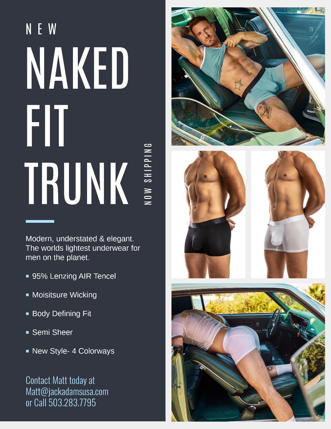 Jack Adams Naked Fit Trunk - Ultra Soft Men's Underwear with Breathable Fabric for All-Day Comfort | Perfect for Gym, Travel & Everyday Wear