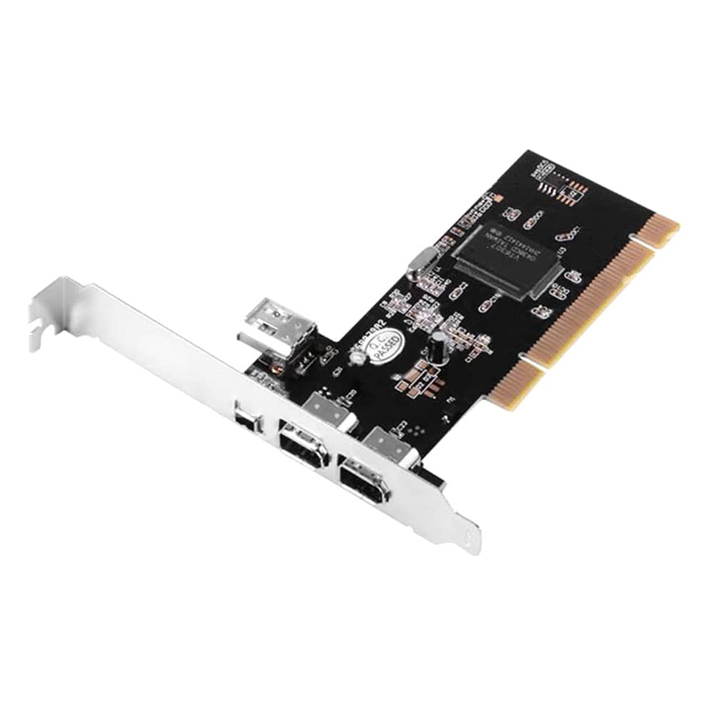 1pcs PCI 4 Ports Firewire IEEE 1394 1394A 4/6 Pin Controller Card Adapter - High-Speed Data Transfer for Video Editing, Audio Production & External Storage Devices