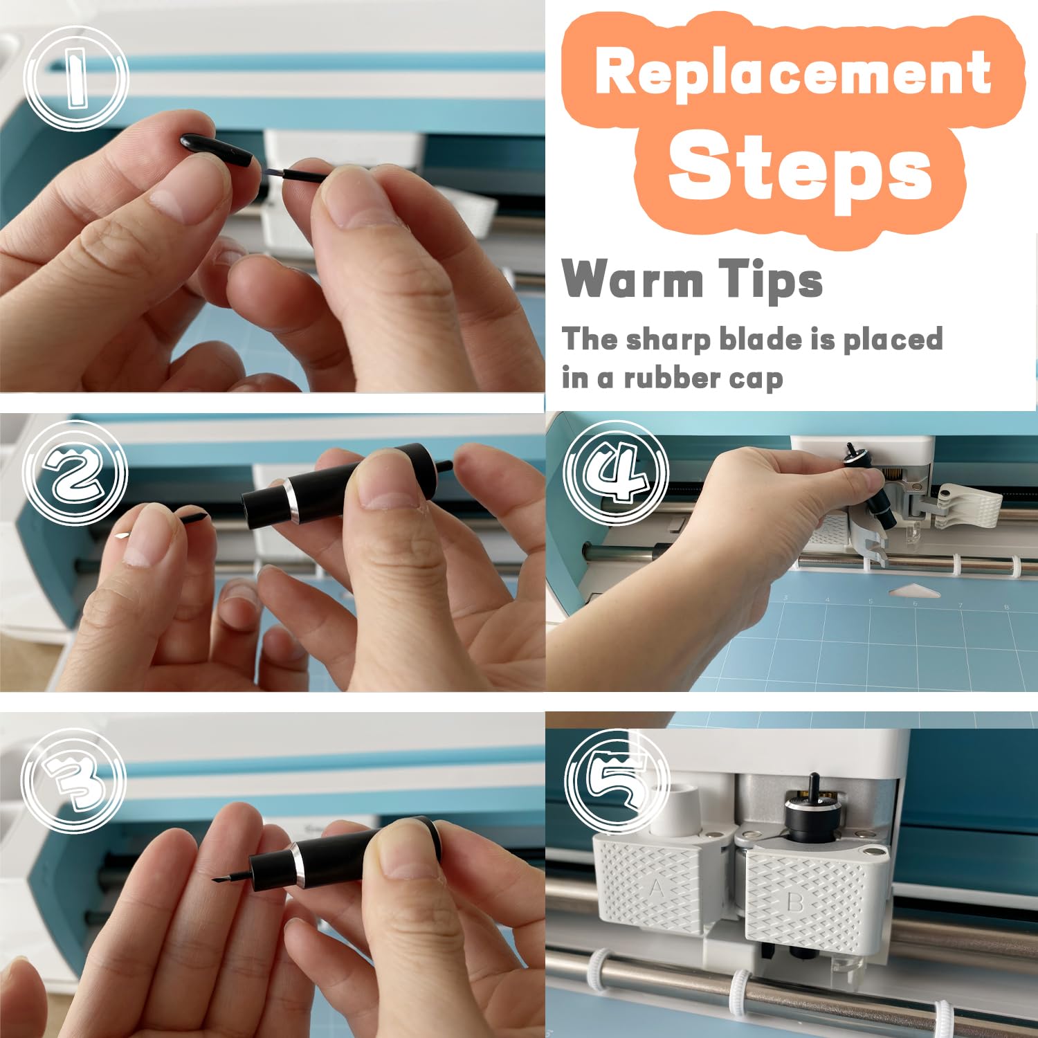 THANMAO Deep-Cut Blade and Housing Kit for Cricut Maker 3, Maker, Explore 3, Air 2, Air, One, Venture - Premium Cutting Tool for Vinyl, Leather, Fabric - Perfect for DIY Crafts, Home Decor, and Sign Making