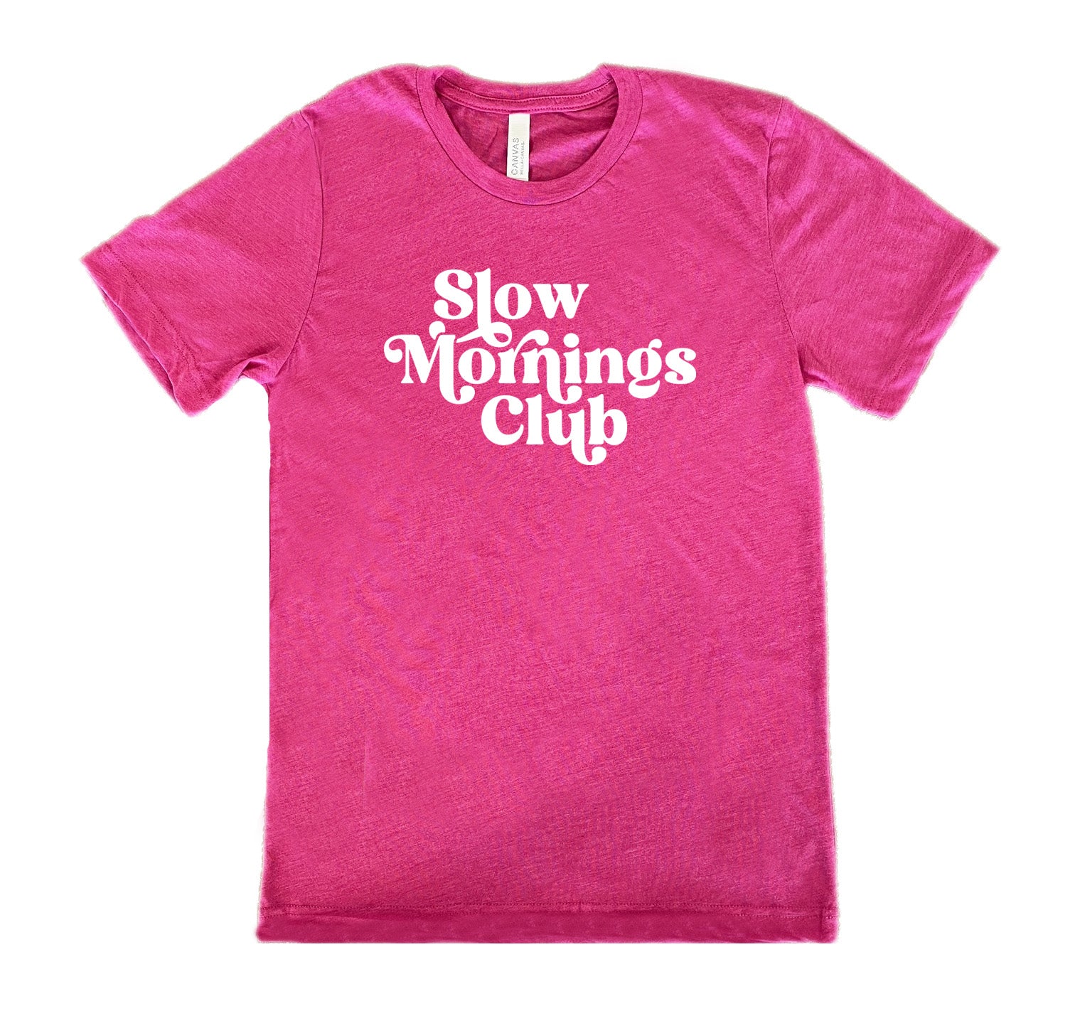 Slow Mornings Club Unisex T-Shirt - Comfortable Cotton Casual Tee for Relaxing Weekends & Cozy Loungewear
