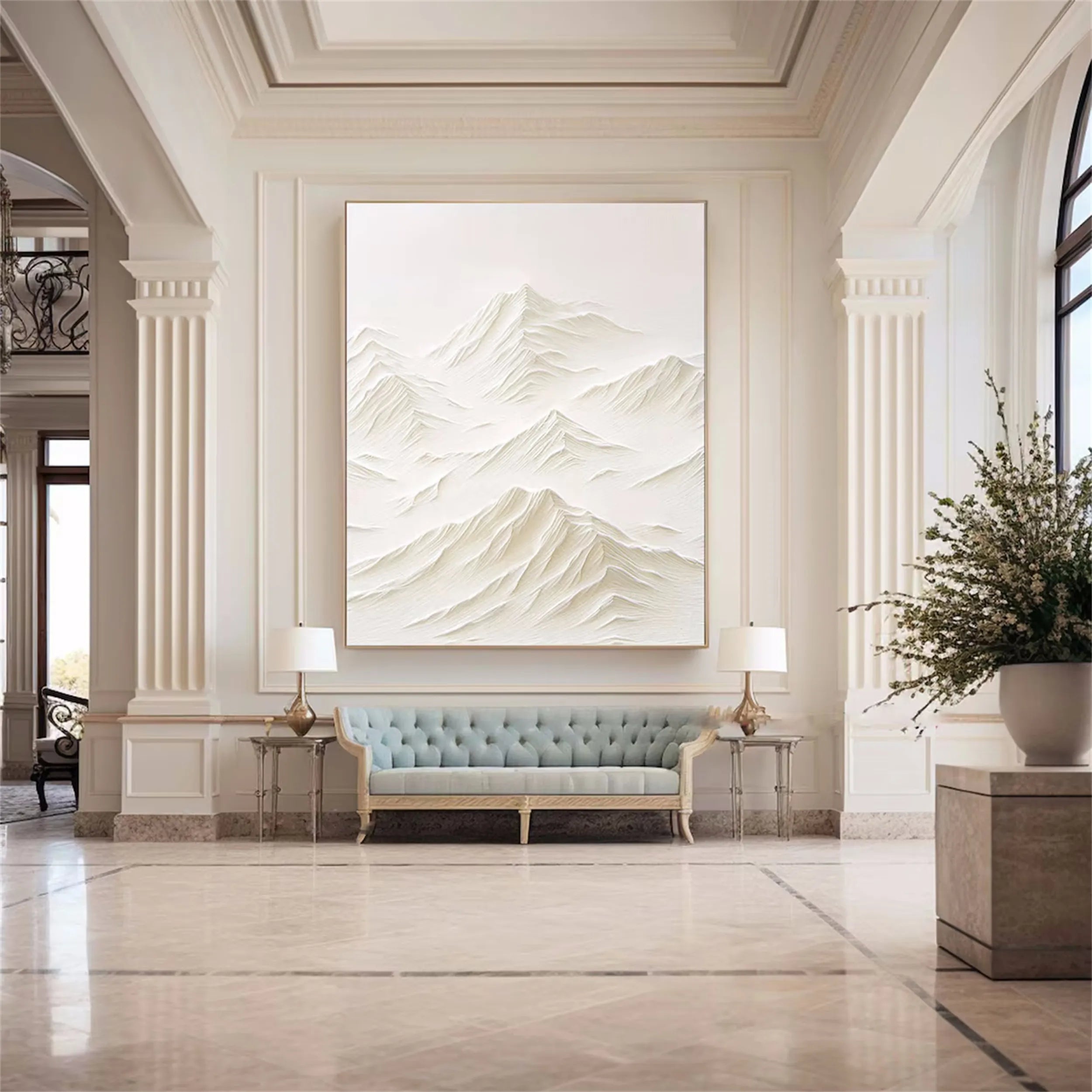 Minimalist Textured Plaster Art Painting - Modern Abstract Wall Decor for Living Room, Bedroom & Office #MM188