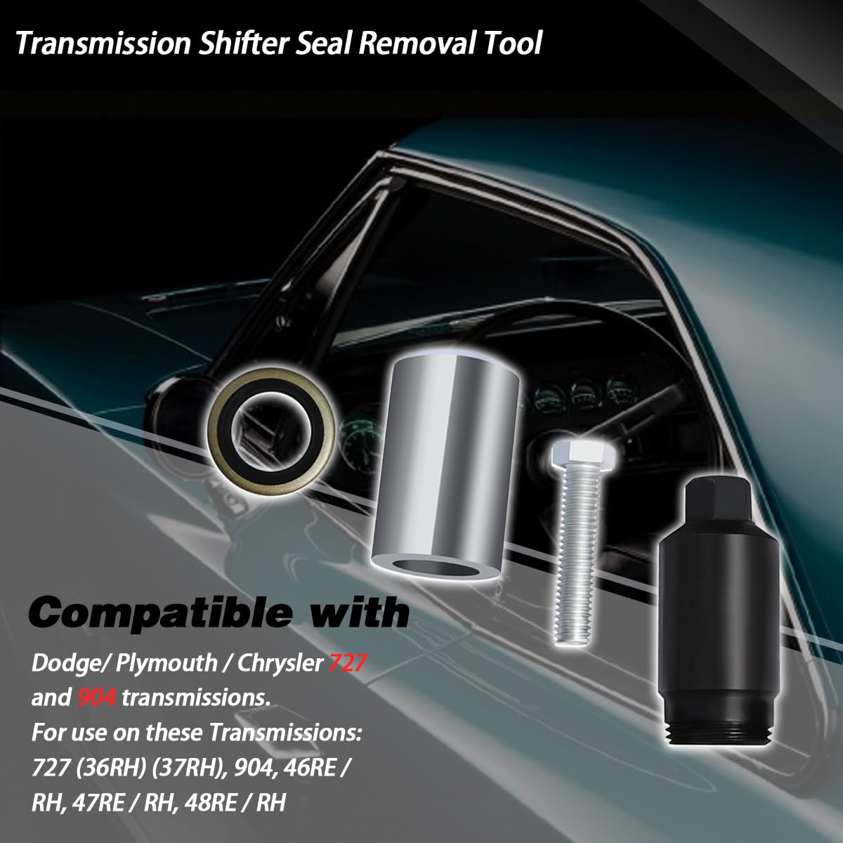 Dodge 727 904 Transmission Shifter Seal Removal Tool - Shift Selector Shaft Seal Remover & Installer Kit for Plymouth Chrysler Vehicles | Perfect for Transmission Repair & Maintenance in Auto Shops