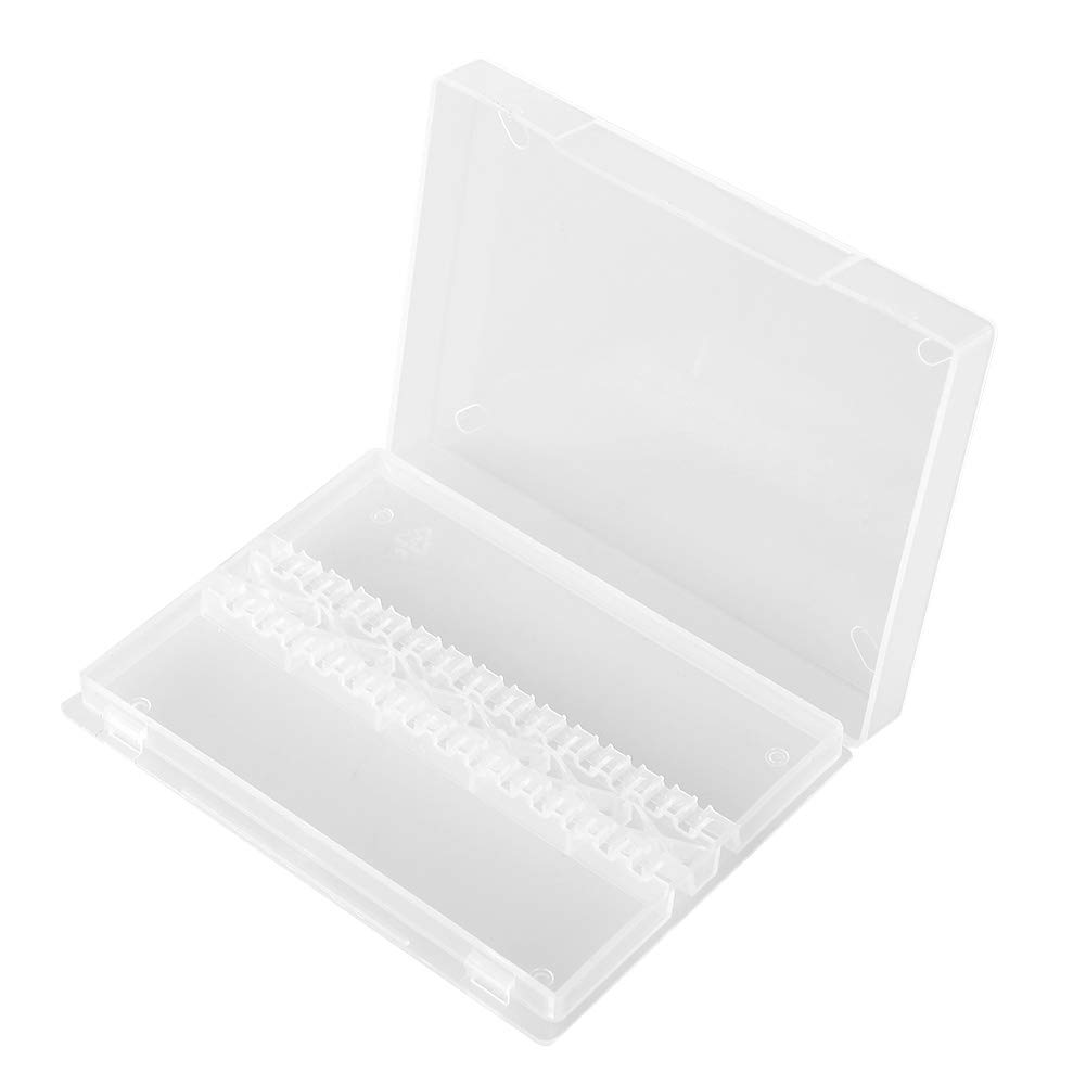 Professional Nail Drill Bit Holder Box - Portable 14 Hole Transparent Storage Case for Nail Art Polishing & Grinding Bits - Perfect for Salon, Home Manicure & Professional Nail Technicians