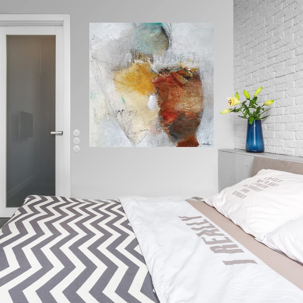 Nicole Hoeft Abstract Canvas Wall Art - 37x37 Inch Modern Ready-to-Hang Painting for Living Room, Bedroom, Office Decor - Perfect for Home, Dining Room & Bathroom Wall Decor