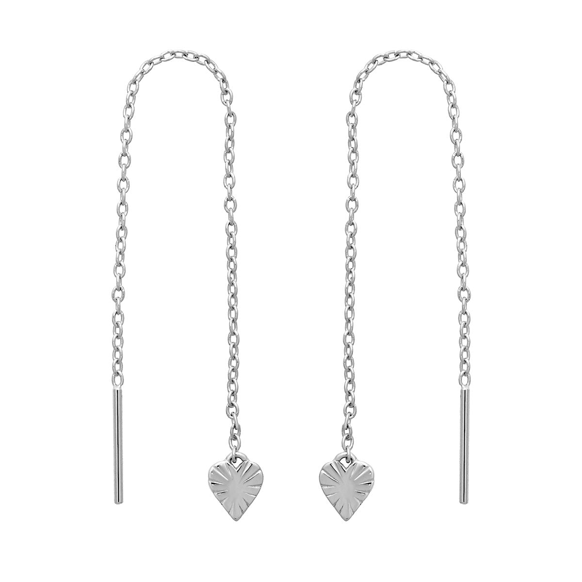 Sweetheart Threaders - Dainty Gold & Silver Heart Earrings for Women | Perfect for Valentine's Day, Anniversary Gifts & Everyday Elegance