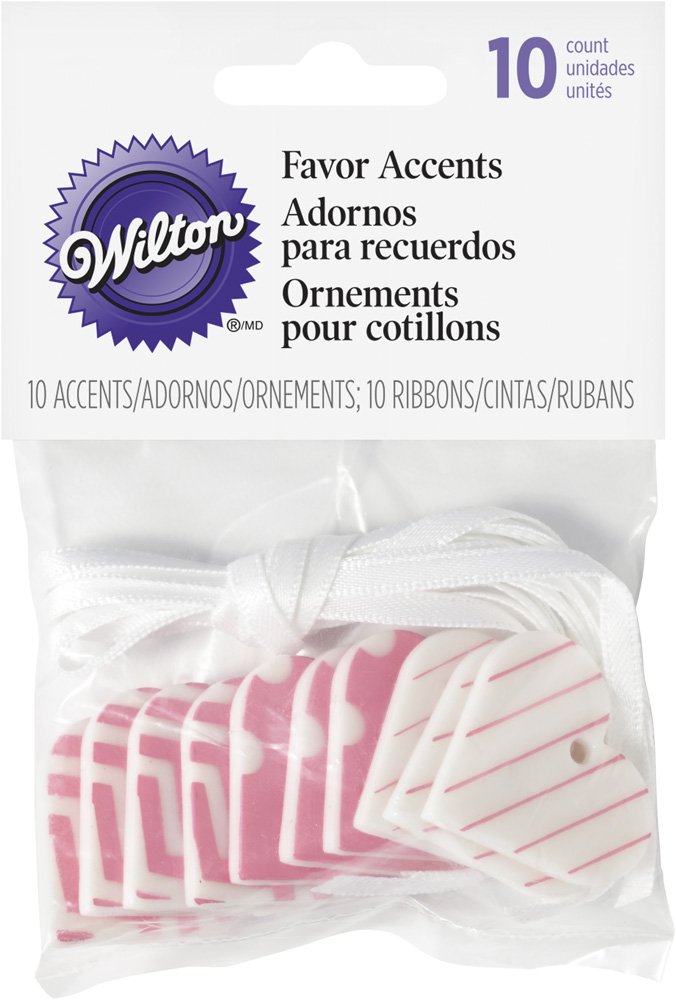 Wilton Wedding Favor Hearts - Pink Candy Favors for Bridal Showers, Baby Showers & Anniversary Parties - Perfect Wedding Party Favors & Sweet Table Decorations
