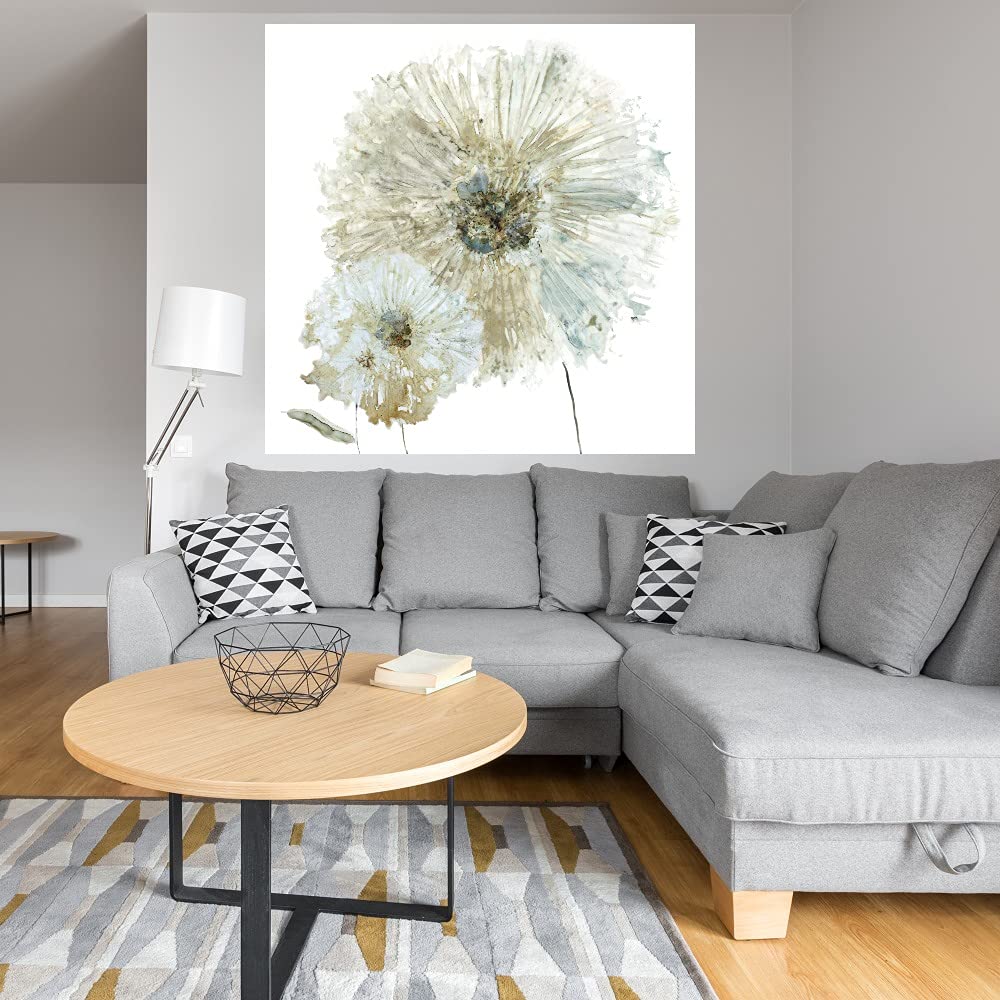 Botanical Wall Art Canvas Print - 22x22 Inch Ivory Spring Floral Decor for Bathroom & Bedroom | Nature Inspired Plant Pictures by Artist Carol Robinson | Perfect for Home, Office & Spa Decor