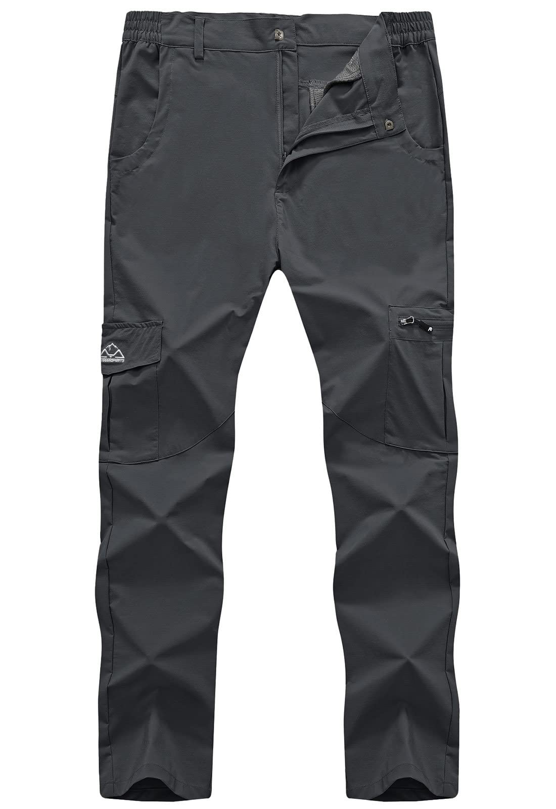 JHMORP Men's Hiking Pants - Stretch Lightweight Quick-Dry Water Resistant Outdoor Cargo Pants with 6 Pockets for Hiking, Fishing, Camping & Work