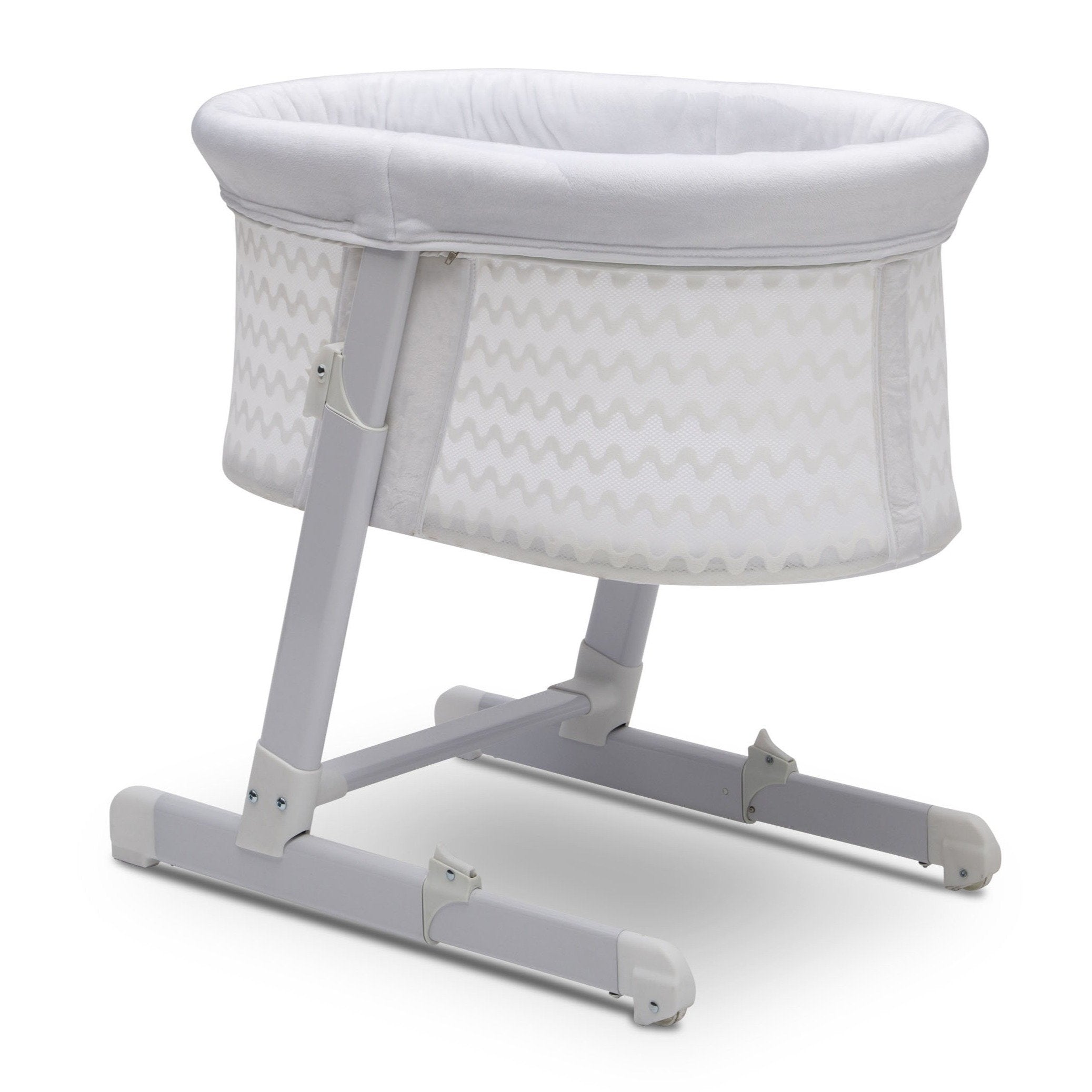 Simmons Kids Oval City Sleeper Bassinet - Portable Baby Crib for Newborns & Infants | Lightweight & Compact Design for Nursery, Travel & Bedside Use