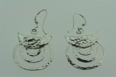 Samurai 3 Circle Earrings for Women - Japanese Style Geometric Hoop Earrings - Trendy Boho Chic Jewelry for Casual Wear, Parties & Special Occasions