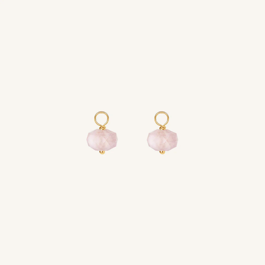 Opulent Morganite Hoop Earrings - Stone of Joy & Love (Set of 2) | Perfect for Weddings, Anniversaries & Romantic Gifts