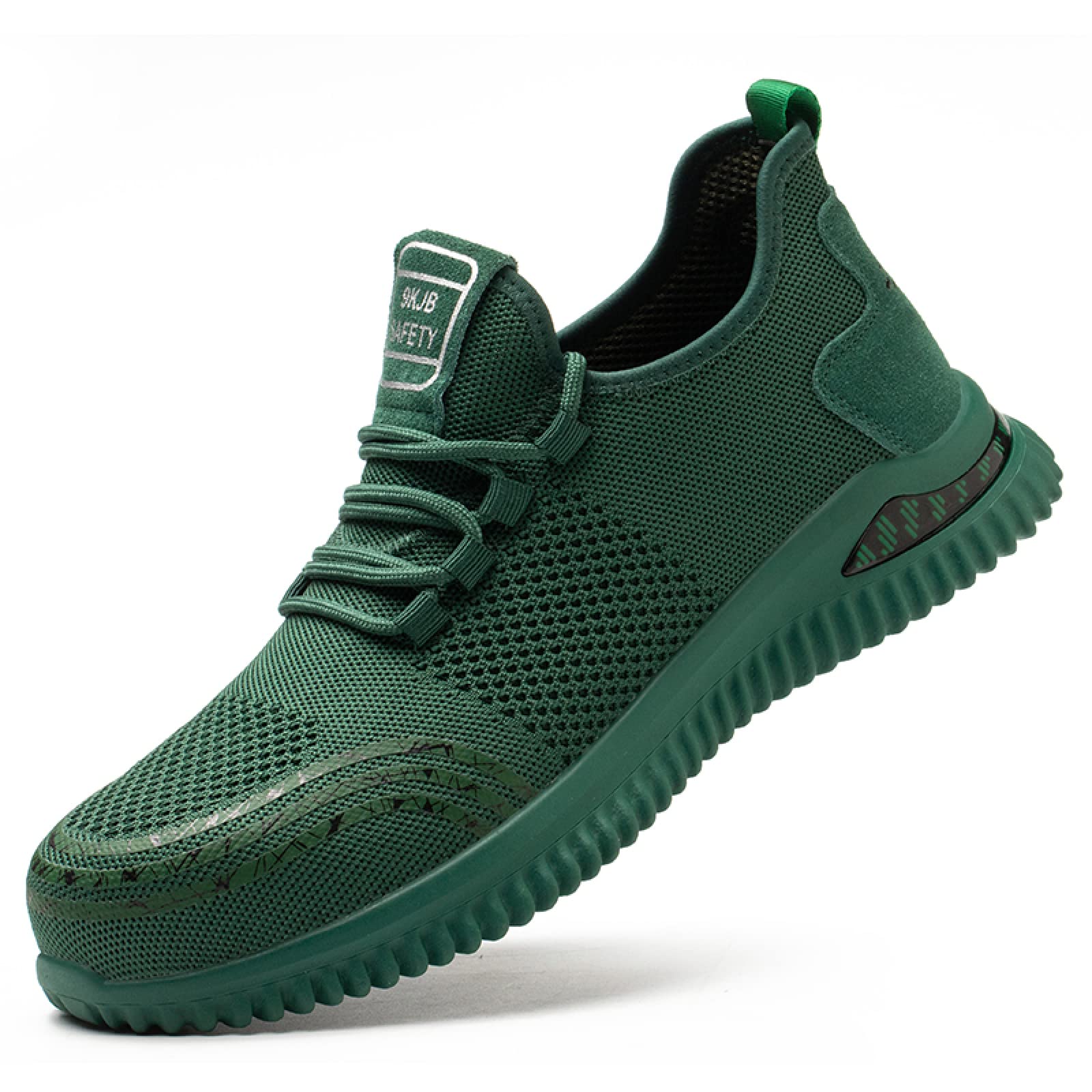 Lightweight Steel Toe Safety Shoes for Men - Slip Resistant Work Sneakers with Breathable Comfort | Perfect for Construction, Warehouse & Industrial Work Environments