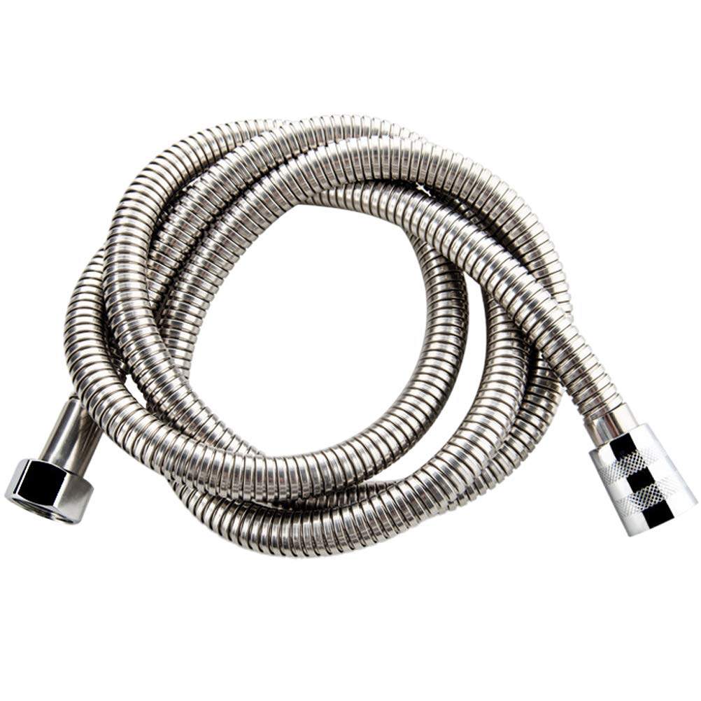 Stainless Steel Handheld Shower Head with Flexible Hose Extension - Adjustable Water Spray Nozzle for Bathroom, Kitchen & Outdoor Use - Perfect for Washing Pets, Gardening & Cleaning