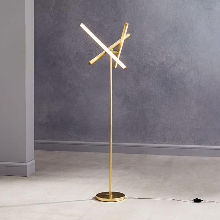 Modern LED Triple Lines Floor Lamp - Adjustable Brightness for Living Room, Bedroom & Office - Energy Efficient Lighting for Home Decor