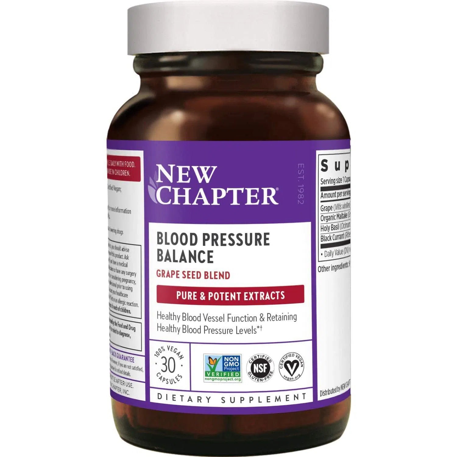 New Chapter Blood Pressure Balance Supplement - Natural Support for Healthy Blood Pressure Levels - Perfect for Daily Wellness & Heart Health