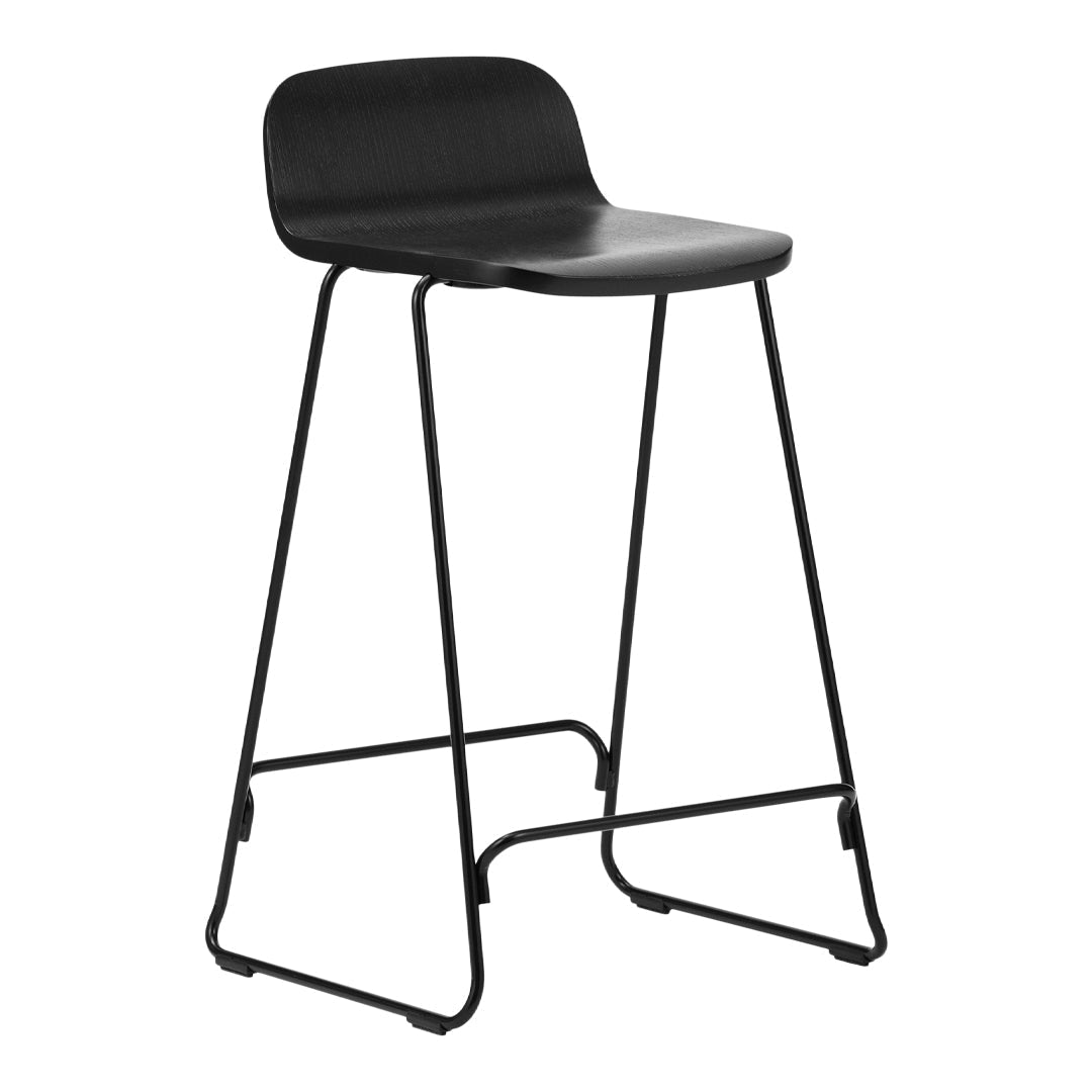 Modern Kitchen Counter Stool with Back Support - Adjustable Height Bar Stool for Breakfast Nook, Kitchen Island & Home Bar - Comfortable & Stylish Seating