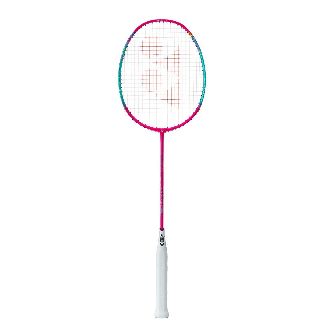 Yonex NanoFlare 002 Feel Pre-Strung Badminton Racket - Lightweight Carbon Fiber Shaft for Speed & Control [Magenta] | Perfect for Beginners & Intermediate Players in Tournaments & Casual Play