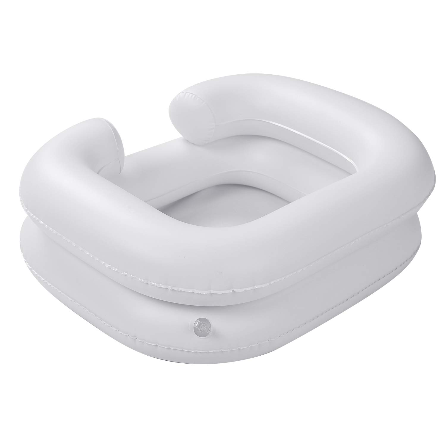 Portable Inflatable Shampoo Bowl - Foldable Hair Washing Basin for Bed, Haircuts & Coloring | Elderly, Disabled & Pregnancy Care with Drain Tube | Home Salon & Mobile Hairdressing Essential
