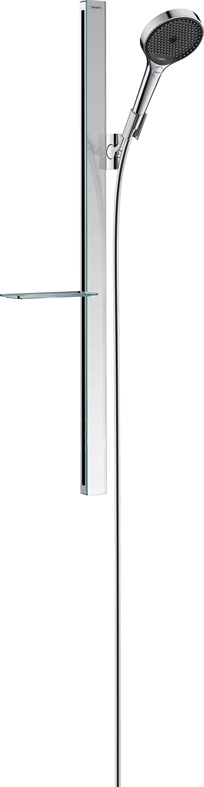 hansgrohe HB7HL 27671000 Rainfinity 3-Jet Shower System with 90cm Adjustable Shower Rail & Soap Dish - Chrome Finish (0.9m Set) | Perfect for Modern Bathroom Renovations & Spa-Like Shower Experience