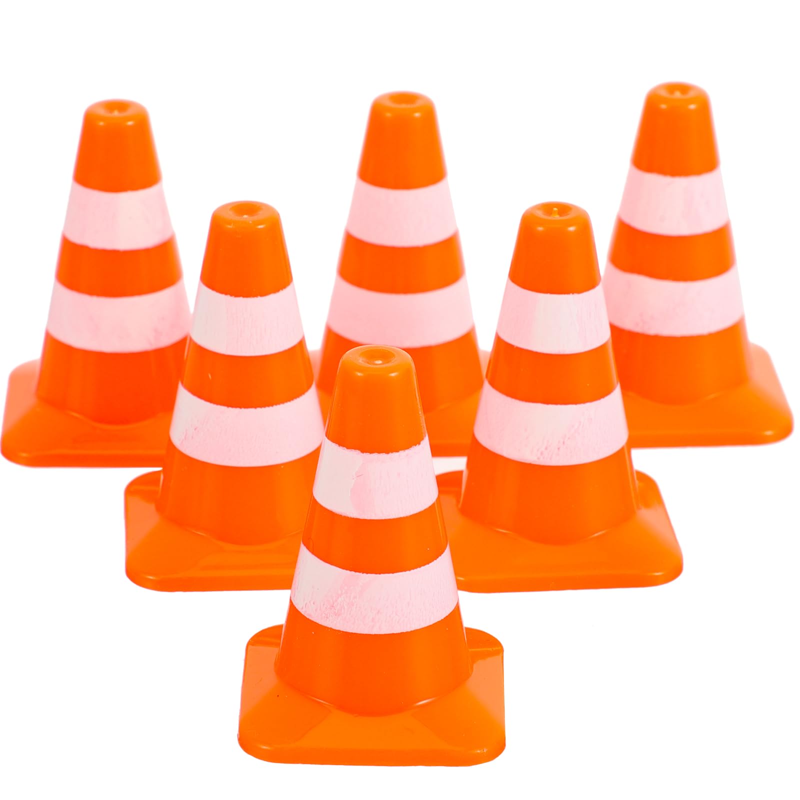 14pcs Mini Traffic Cones - Small Road Safety Cones for Kids, Construction Toys, Teaching Traffic Signs, Party Decorations & Sand Table Scenes | Perfect for Playtime, Classroom Learning & DIY Projects