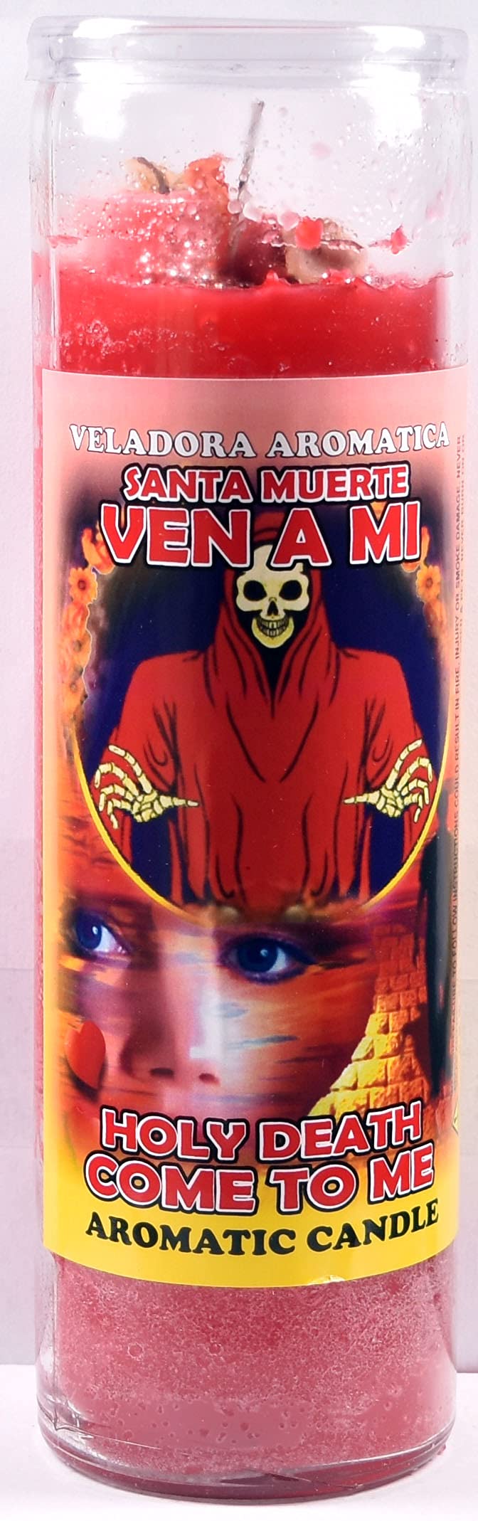 12-Piece Aromatic Santa Muerte Candles - Holy Death Come to Me Cocktail Set for Spiritual Rituals, Altar Decor & Meditation Ceremonies