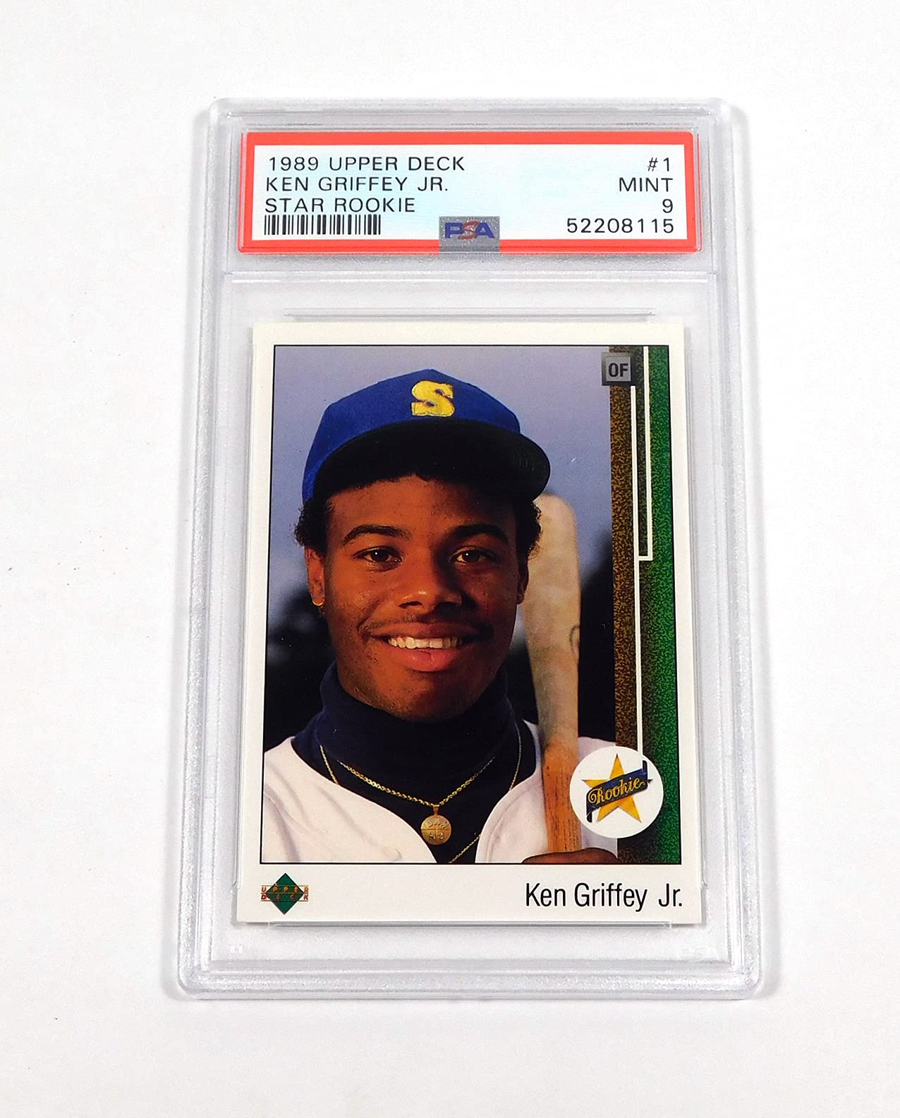 1989 Upper Deck Ken Griffey Jr. #1 Star Rookie Mariners PSA 9 Baseball Graded Card - Rare Collectible for Sports Memorabilia Fans & Investment