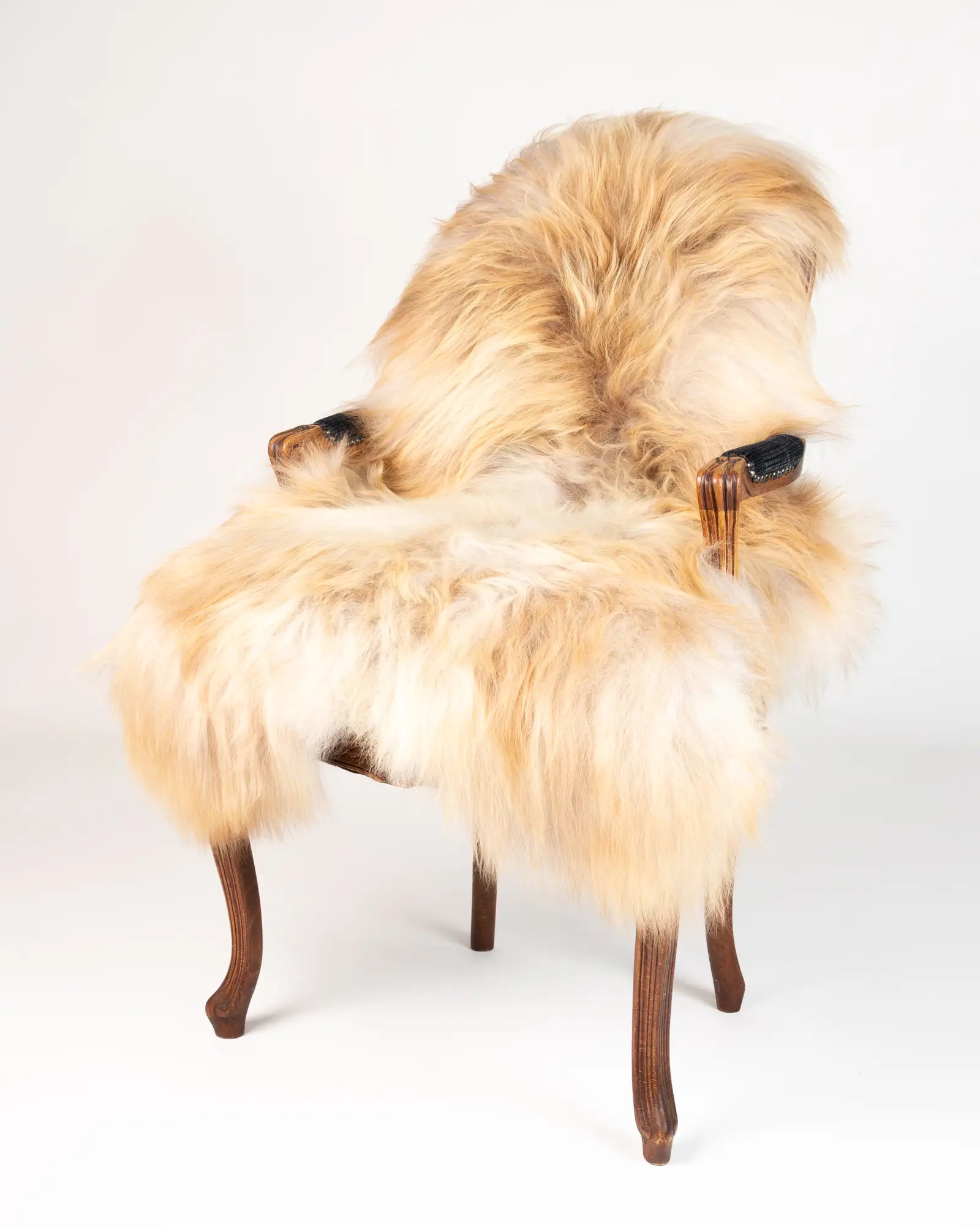 Premium Icelandic Sheepskin Rug #006 - Light Tan, Brown & Grey Natural Colors - Cozy Home Decor for Living Room, Bedroom & Nursery