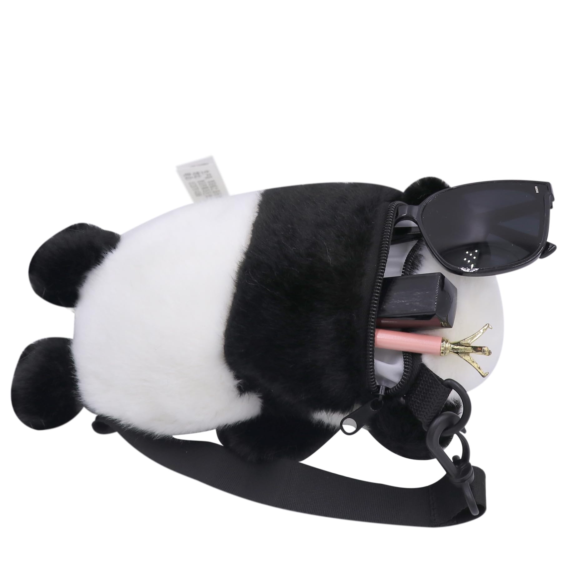 Cute Fluffy Plush Tiger Panda Crossbody Purse for Women & Girls - Small Animal Shoulder Bag - Perfect for Casual Outings, Travel & Gifts