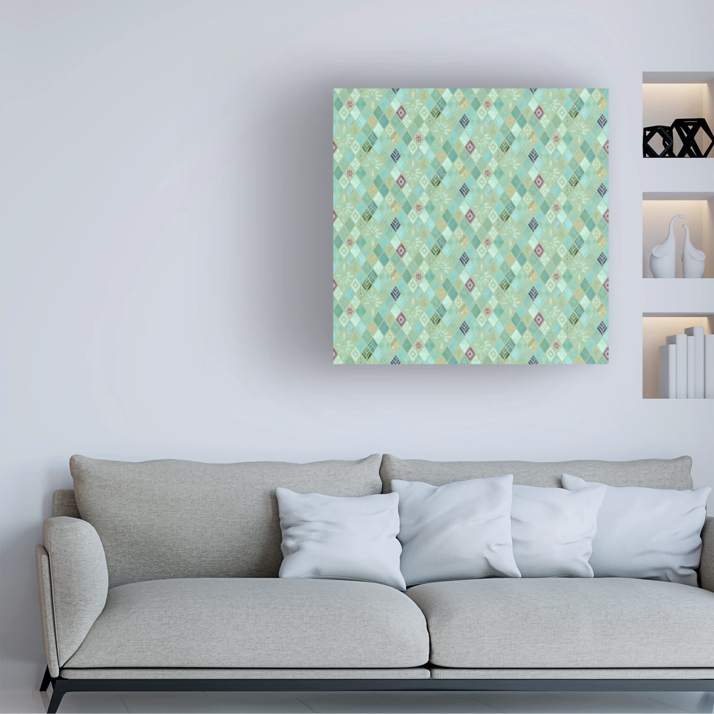 Yachal Design 'Violets 300' Floral Canvas Wall Art Print - Handmade Home Decor for Living Room, Bedroom & Office