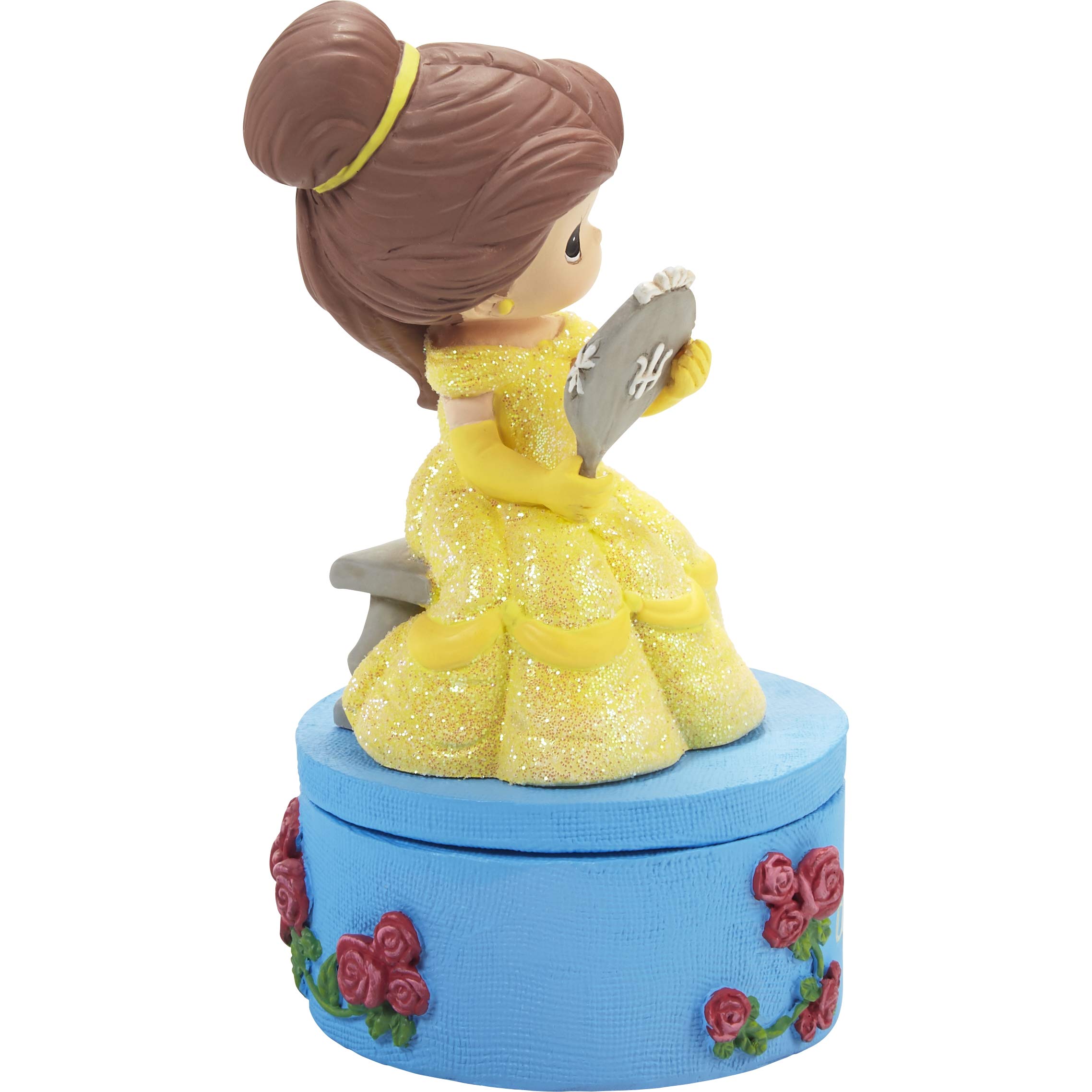 Precious Moments 202038 Disney Beauty and The Beast True Beauty Belle Resin Jewelry Box - Perfect for Collectors, Gift Giving & Disney Home Decor