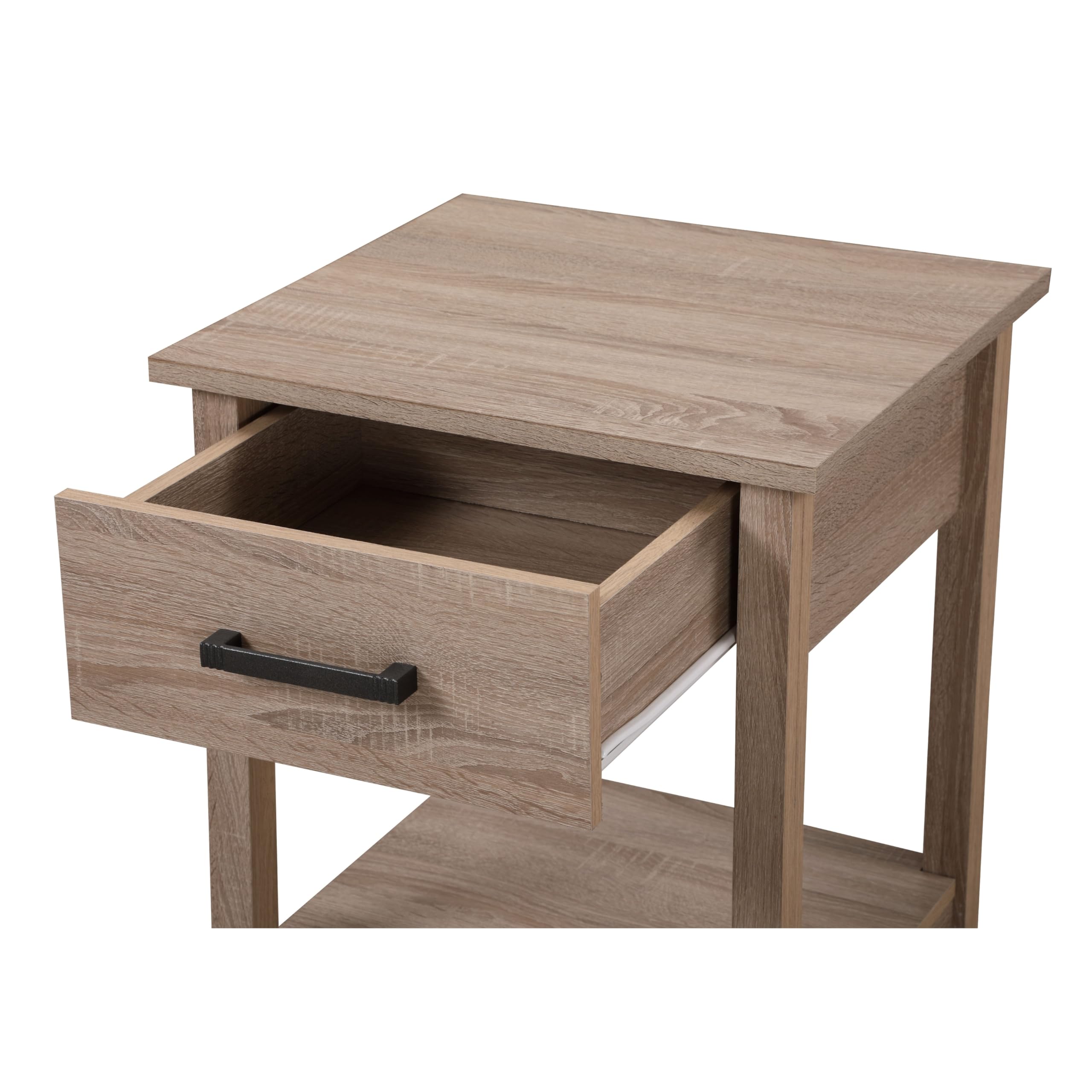 **Glory Furniture Salem G057-N Solid Sandalwood Nightstand with Drawer - Bedside Table for Bedroom, Living Room & Guest Room**