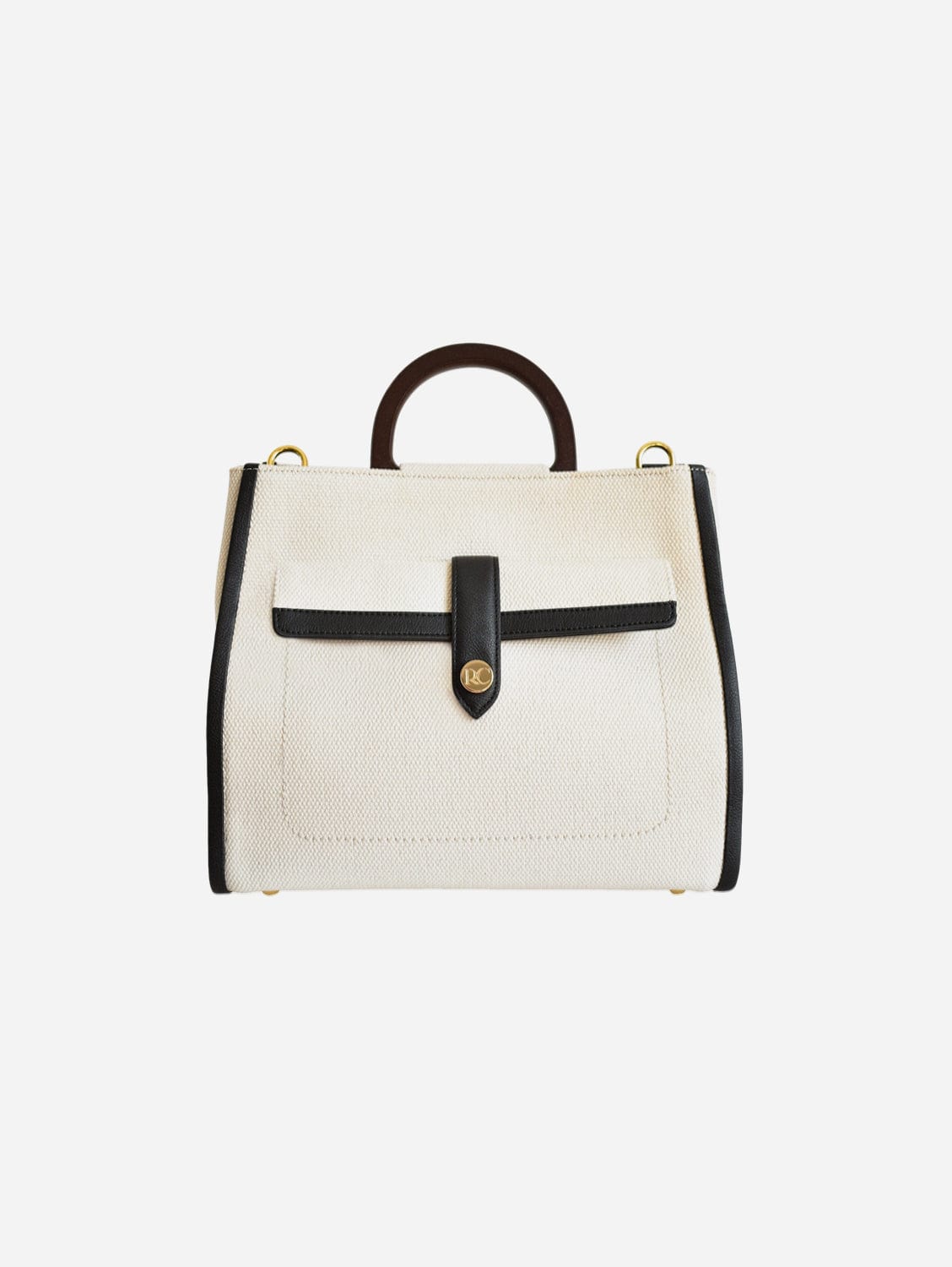 Organic Canvas Crossbody Bag for Women - Midi Dune Style in Black & White | Perfect for Travel, Shopping & Everyday Use